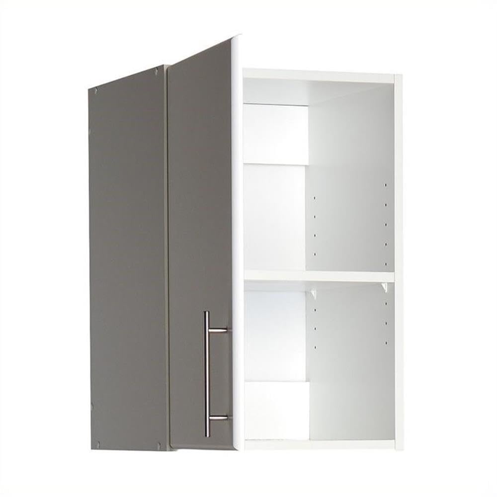 16 Inch Modern White Wood Wall Cabinet with Door - Hawthorne Collections | Perfect for Bathroom, Kitchen & Living Room Storage