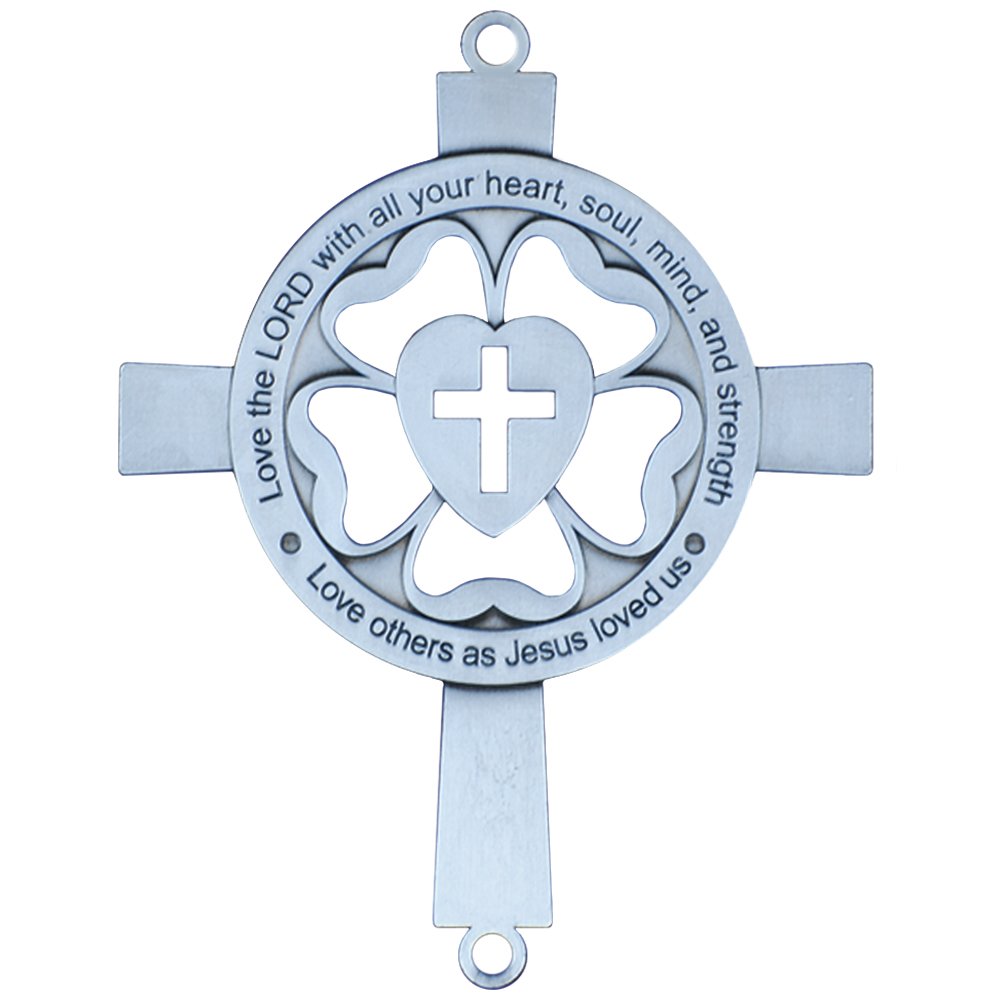 Luther Rose Wall Cross - Christian Home Decor, Lutheran Church Symbol, Religious Wall Art for Living Room & Bedroom - Perfect for Prayer Spaces & Faith-Based Gifts