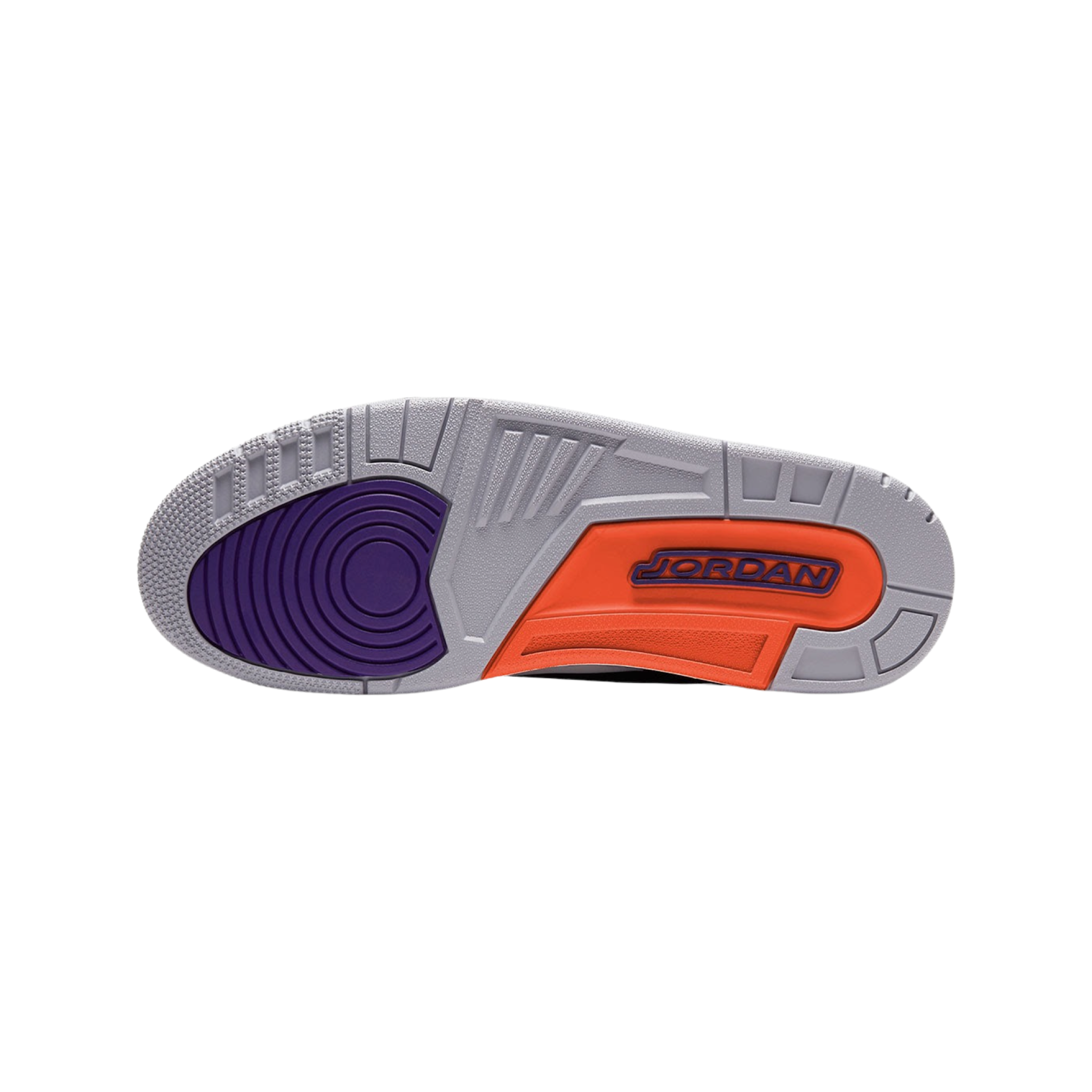 Air Jordan 3 Retro Sneakers - Black Court Purple Cement Grey Basketball Shoes for Men - Perfect for Streetwear, Gym & Casual Outfits