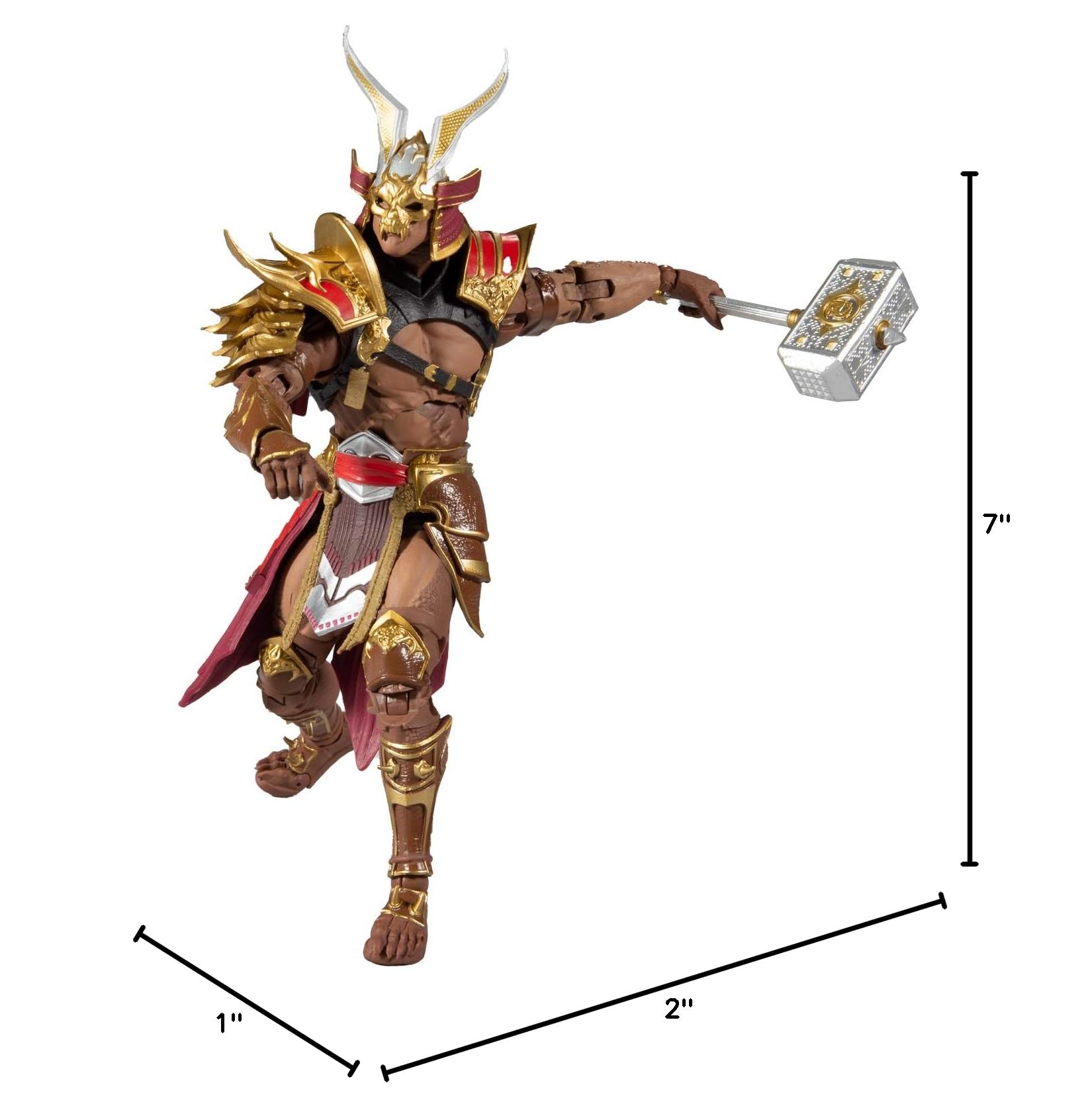 McFarlane Toys Mortal Kombat Shao Khan 7-Inch Action Figure - Collectible Video Game Character for Display & Play | Perfect for Fans, Collectors & Gift Giving