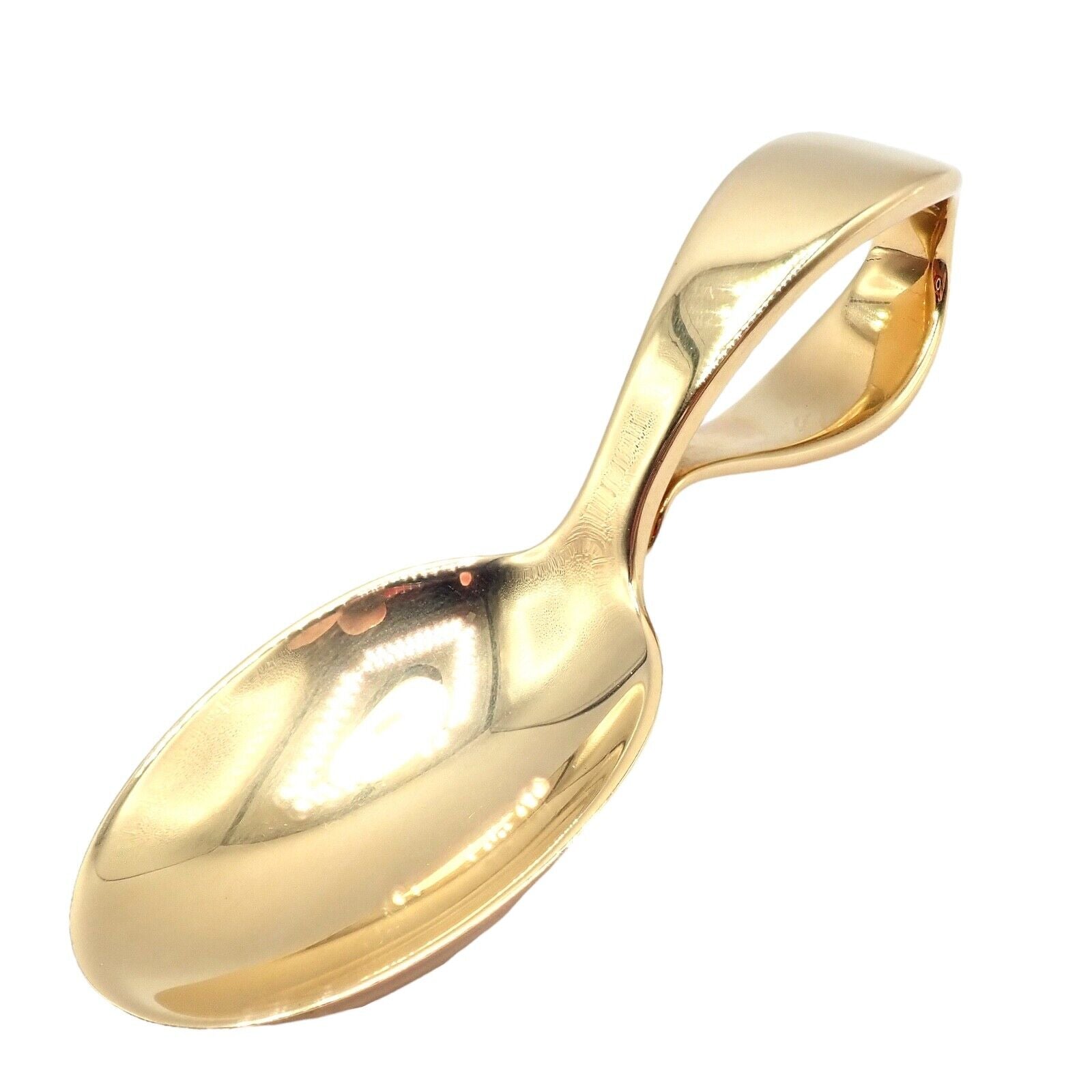 Vintage Tiffany & Co. 18k Yellow Gold Baby Spoon 52.8g - Elegant Estate Jewelry for Christening Gifts & Baby Keepsakes