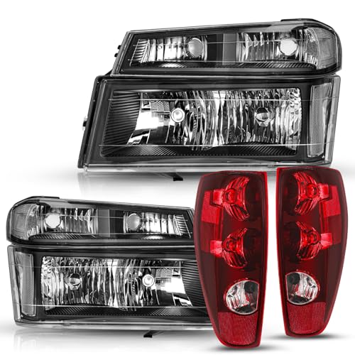 Headlight & Taillight Pair Set - Black Clear