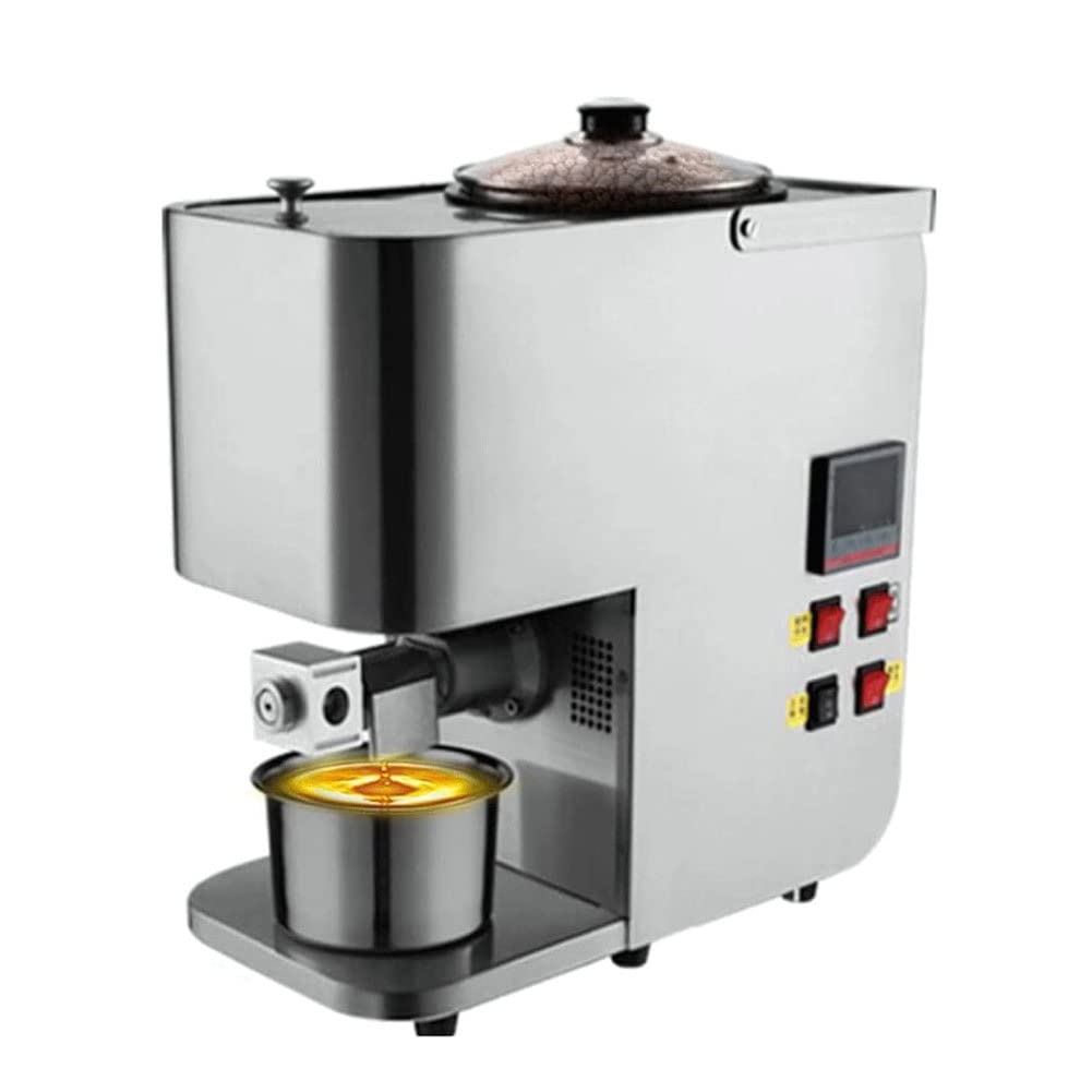 Automatic Oil Press Machine - Hot & Cold Press for Organic Oils | 304 Stainless Steel Oil Expeller for Peanut, Canola, Sesame, Walnut, Linseed & Castor | Perfect for Home Use, Farm, and Commercial Oil Production