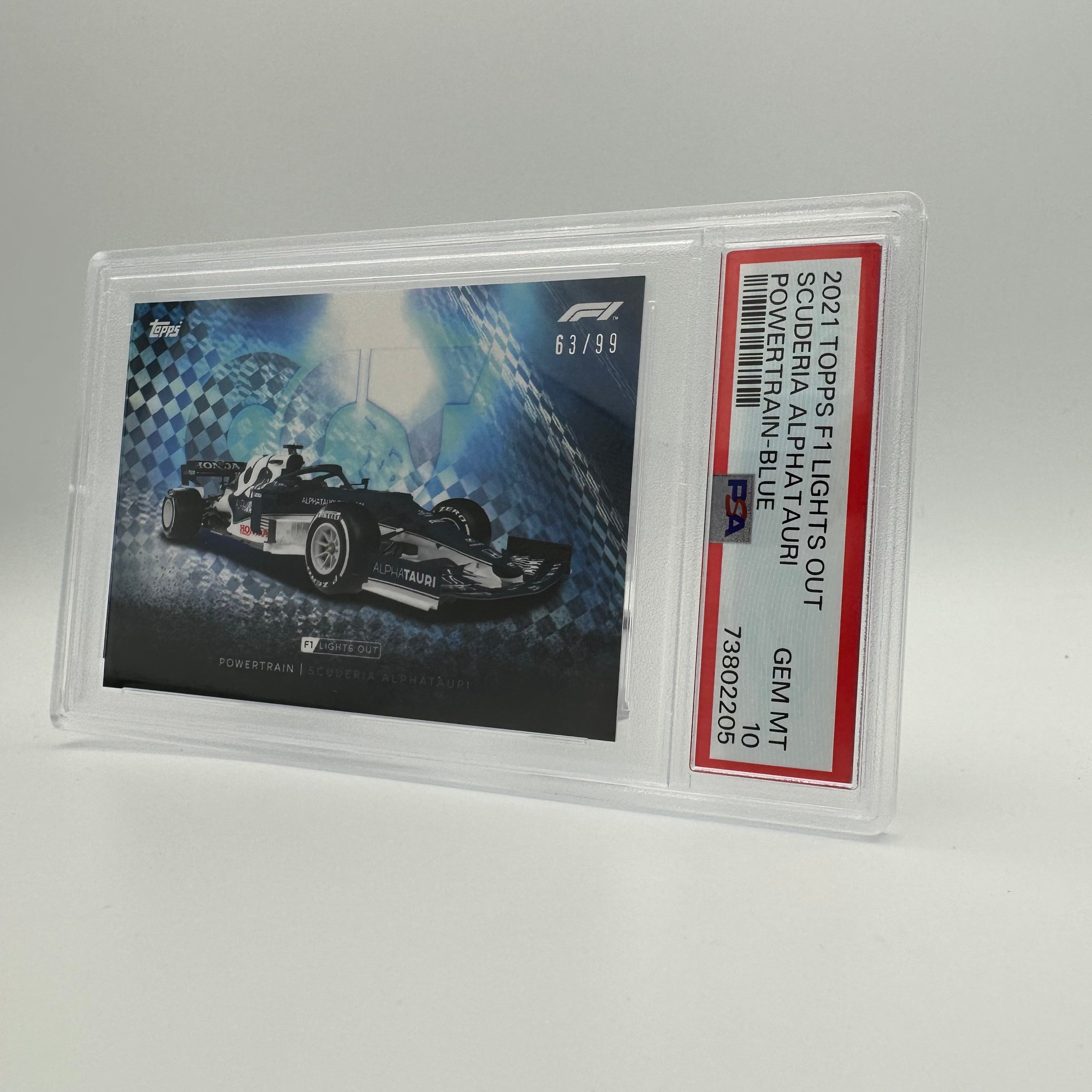 PSA 10 Graded 63/99 Scuderia AlphaTauri Powertrain Blue Trading Card - Perfect for Collectors, Racing Fans & Sports Memorabilia Enthusiasts