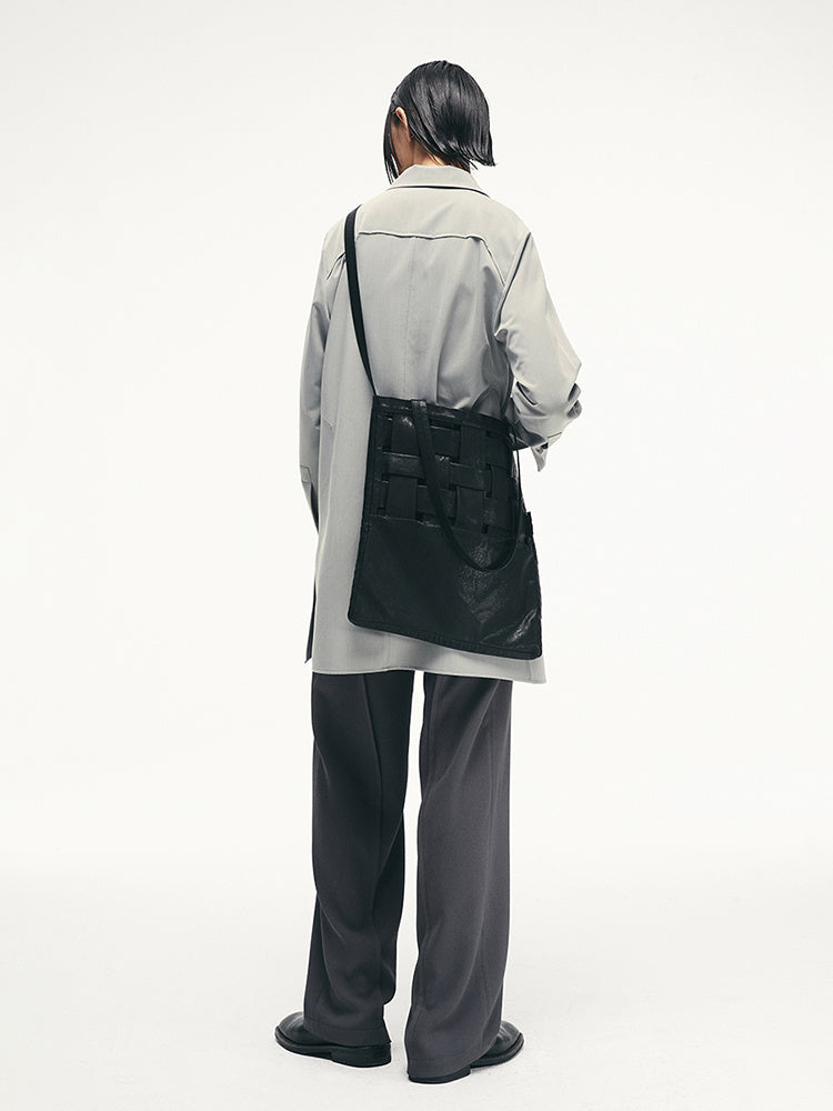 Vegan Leather Crossbody Shoulder Bag - Woven Textured Tote Purse for Women | Perfect for Work, Travel & Everyday Use