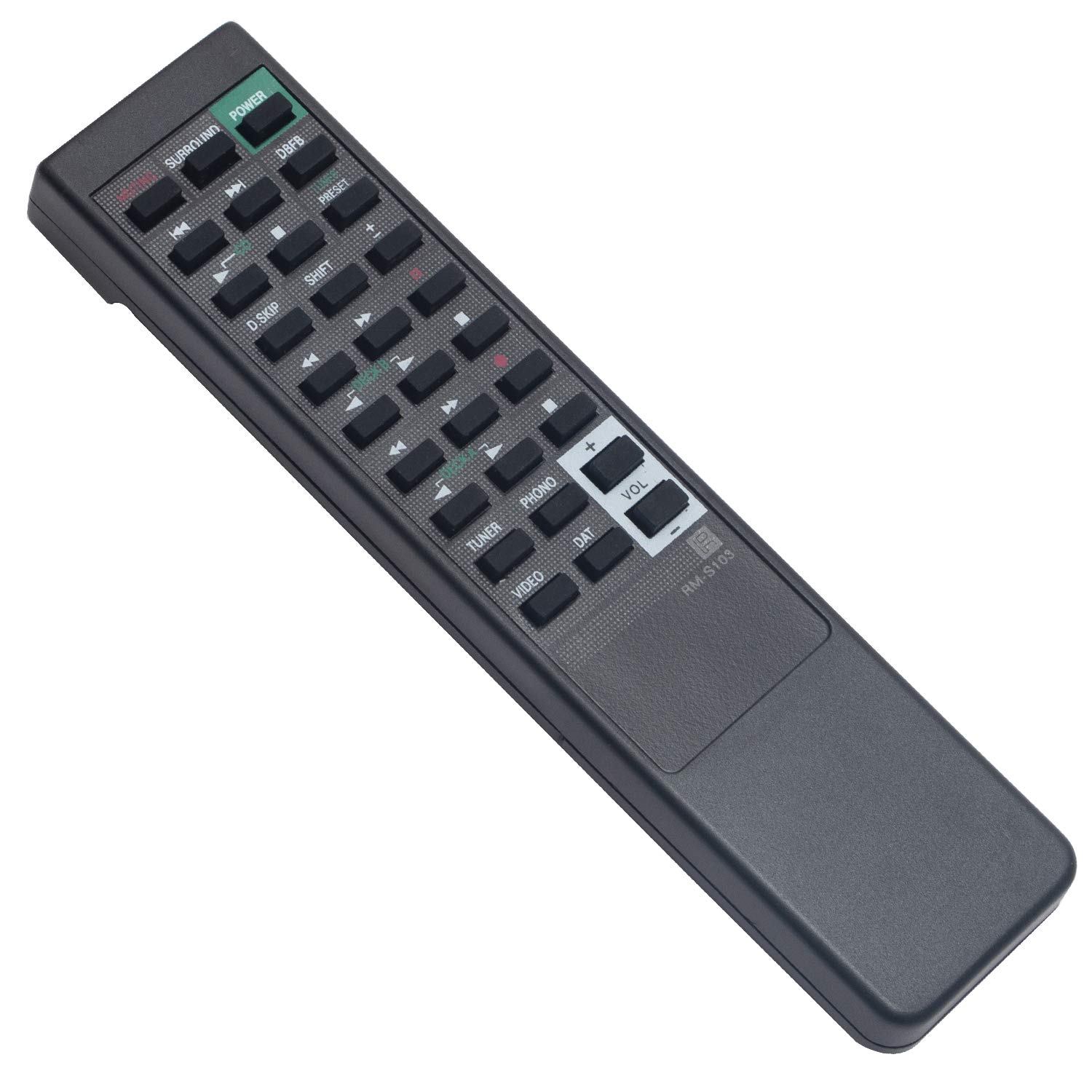 WINFLIKE RMS103 Replacement Remote Control for Sony Stereo Receiver - Compatible with STRAV570X, STRGX49ES, STRGX47ES, STR-AV23, STR-AV270X, STR-AV370X, STR-AV570X, STR-AV770X, STR-GX47ES, STR-GX49ES - Perfect for Home Theater & Audio System Control
