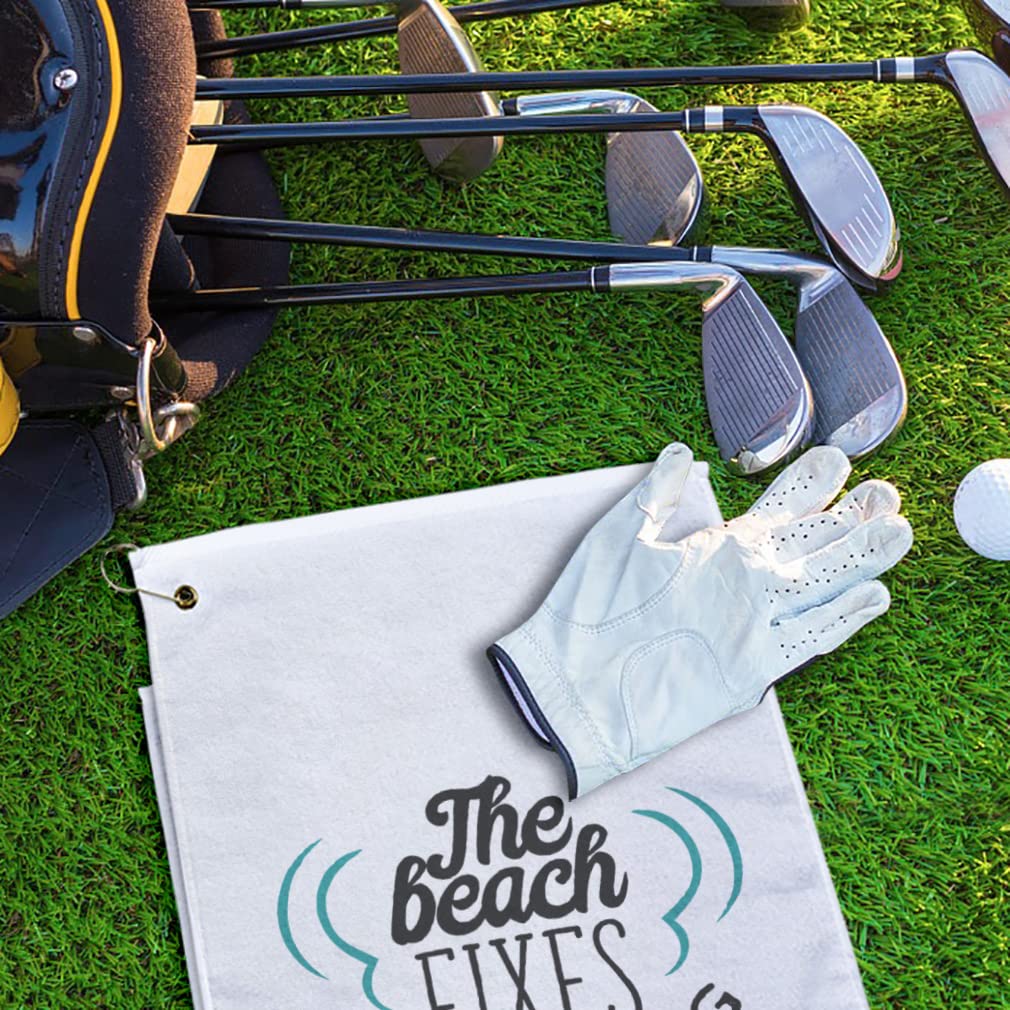 Premium Cotton Golf Towel - Soft Absorbent & Quick-Drying for Golf, Beach, Gym & Travel - Multipurpose Sports & Outdoor Accessory