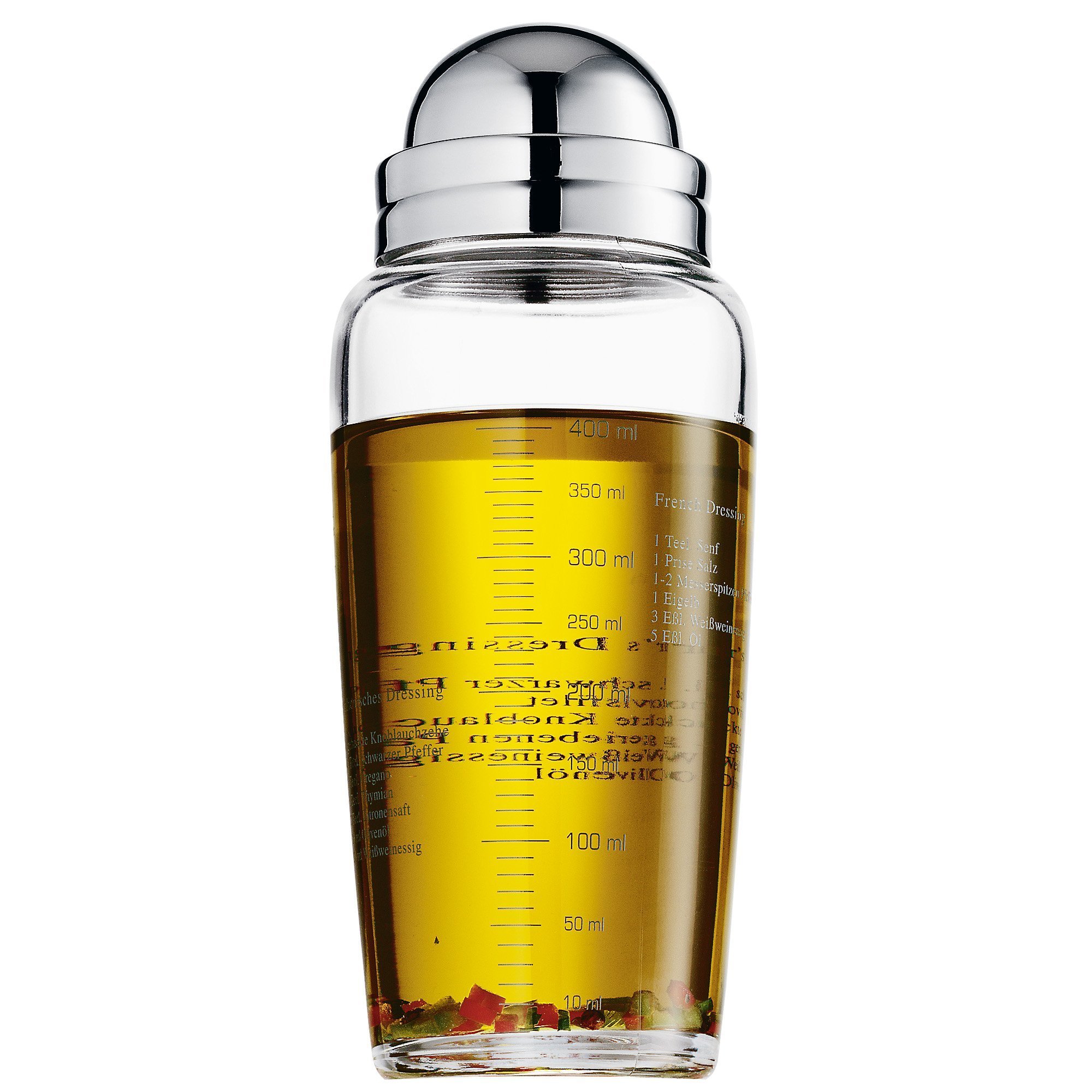 WMF Premium Salad Dressing Shaker - 500ml Glass Bottle with Leak-Proof Lid for Homemade Vinaigrette & Oil Mixing - Perfect for Kitchen, Restaurants & Healthy Meal Prep