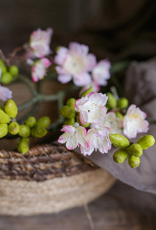 Cherry Blossom Sakura Artificial Flowers - Creative Floral Arrangement for Home Decoration, Unique Fake Flowers for Bedroom, Living Room & Office Decor
