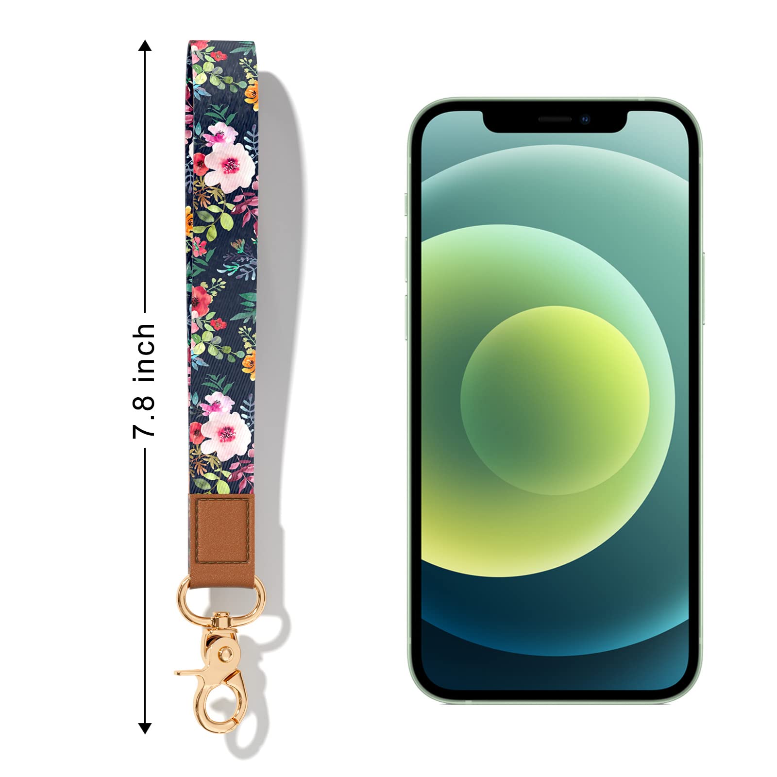 Cute Wrist Lanyard Keychain for Women & Men - Adjustable Wristlet Strap Holder for Car Keys, ID Badges, Cards, Wallet & Phone - Perfect for Work, Travel, Gym & Outdoor Activities