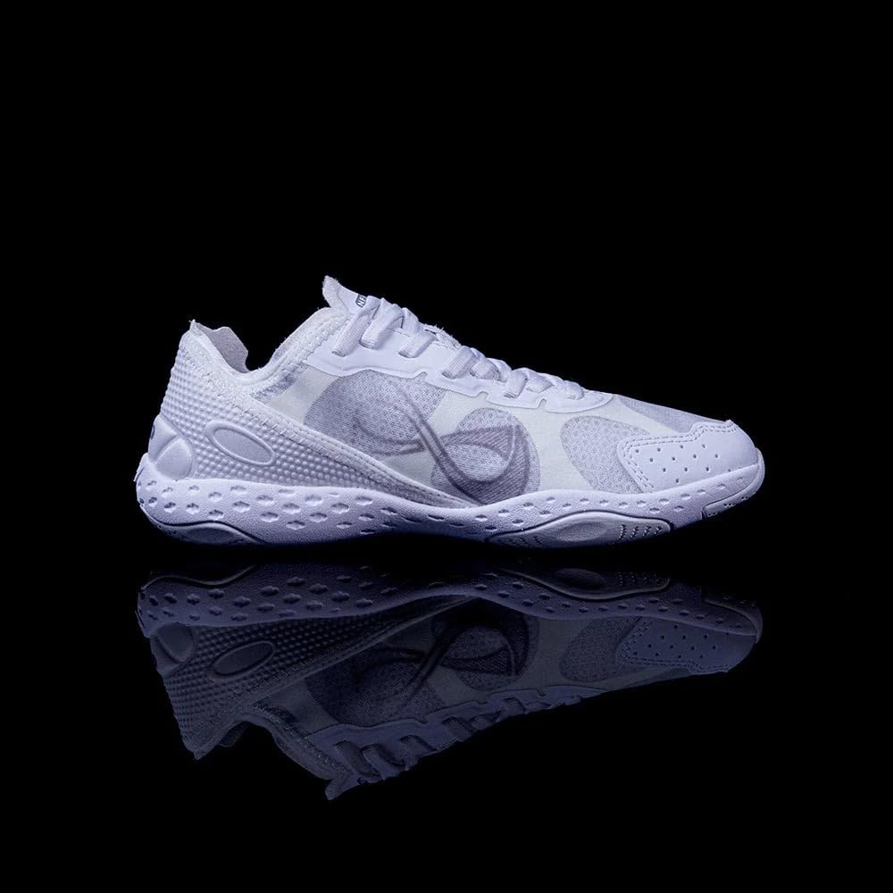 Nfinity Alpha White Cheerleading Shoes - Lightweight & Supportive for Competitive Cheer, Dance, and Gymnastics - Perfect for Performances, Practices, and Team Events