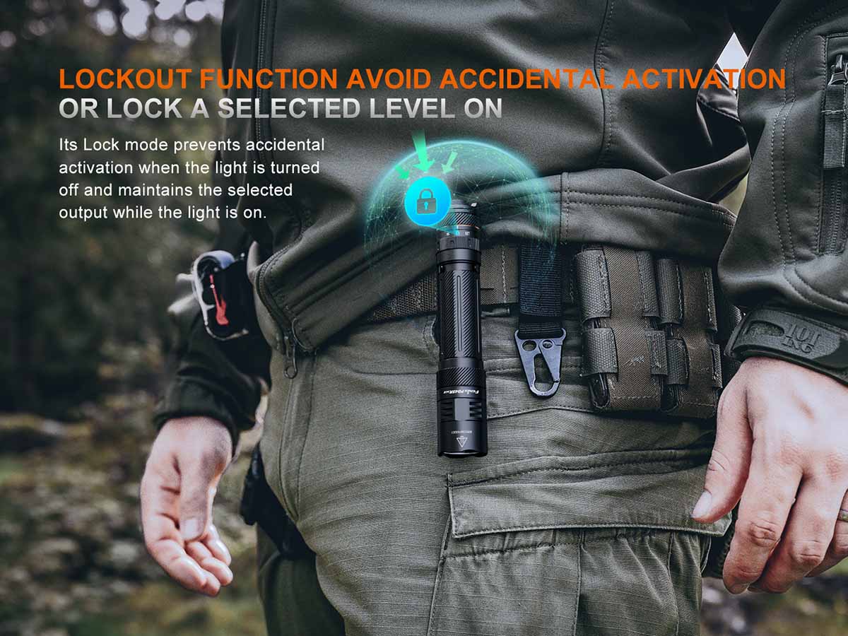 Fenix PD45R ACE Custom Engraved Rechargeable Tactical Flashlight - High Lumens for Camping, Hiking, Emergency & Outdoor Adventures