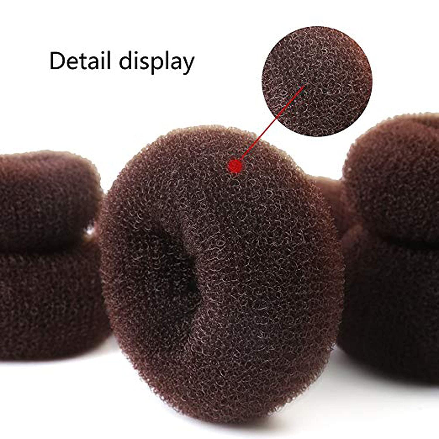 GuruEmbellish 3-Piece Donut Bun Maker & 2 Styling Clips Set - Hair Accessories for Women & Girls - Perfect for Updos, Ponytails & Special Occasions