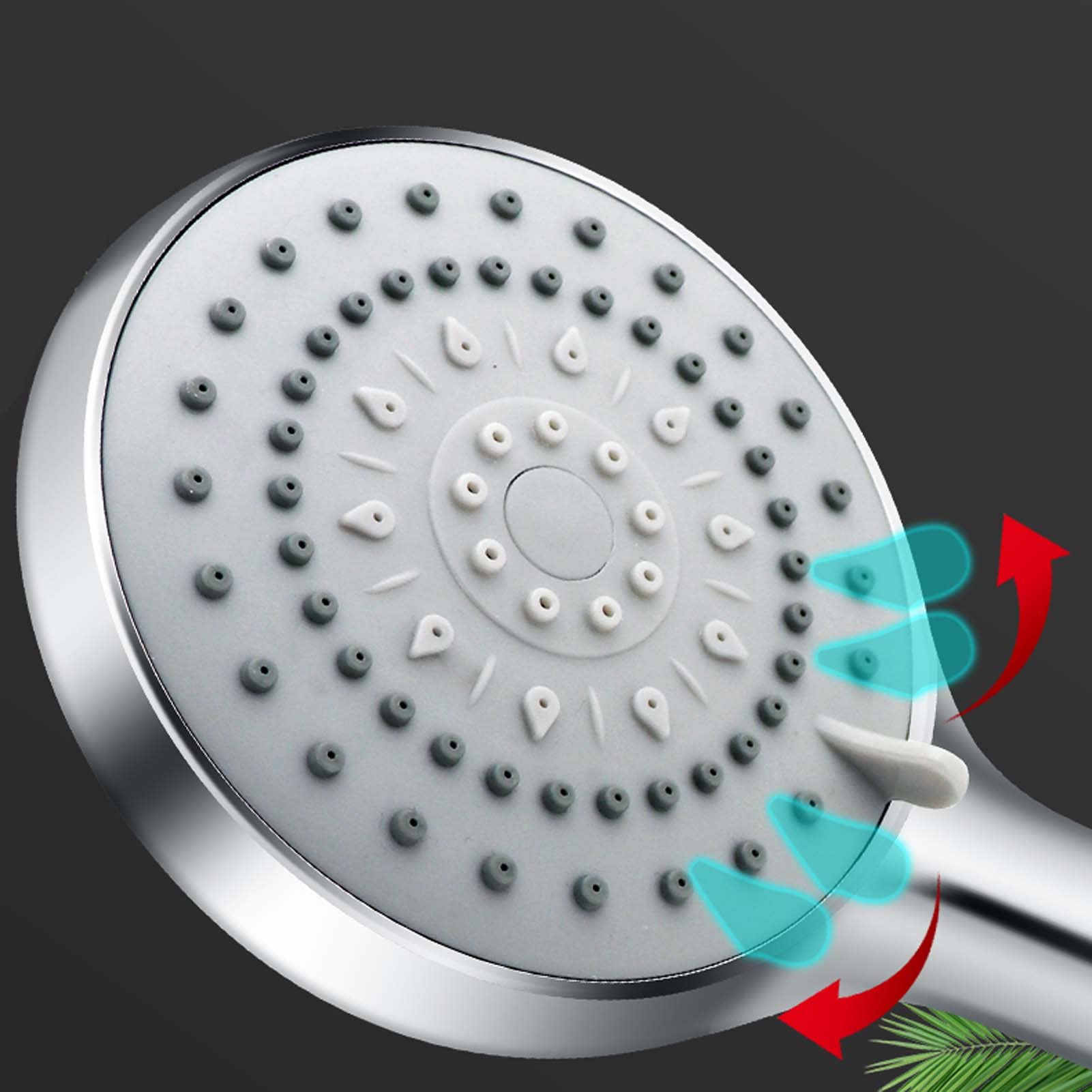 High Pressure Shower Head with Handheld - 5 Spray Settings Detachable Spa Showerhead for Relaxing Massage (Chrome) | Perfect for Bathroom Upgrade & Water Saving