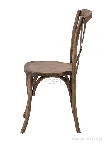 Dark Walnut Crossback Dining Chairs - Commercial Grade Solid Wood Restaurant Chairs (1-Pack) - Perfect for Restaurants, Cafes, and Home Dining Rooms