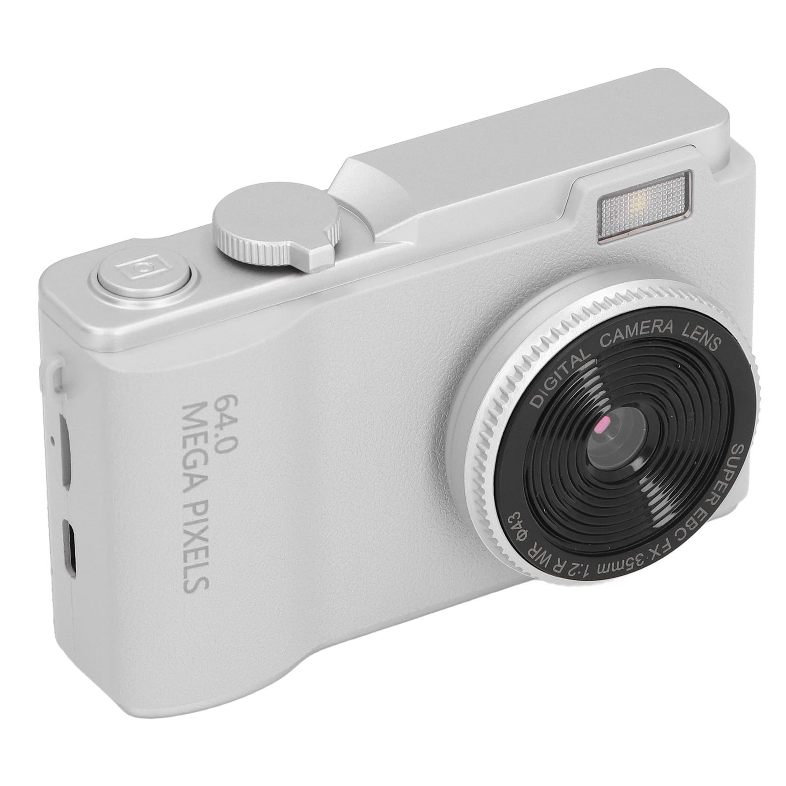 48MP Compact Digital Camera with Anti-Shake Technology - Portable Travel Camera for Vlogging & Photography (White) - Perfect for Outdoor Adventures, Vacations & Everyday Use