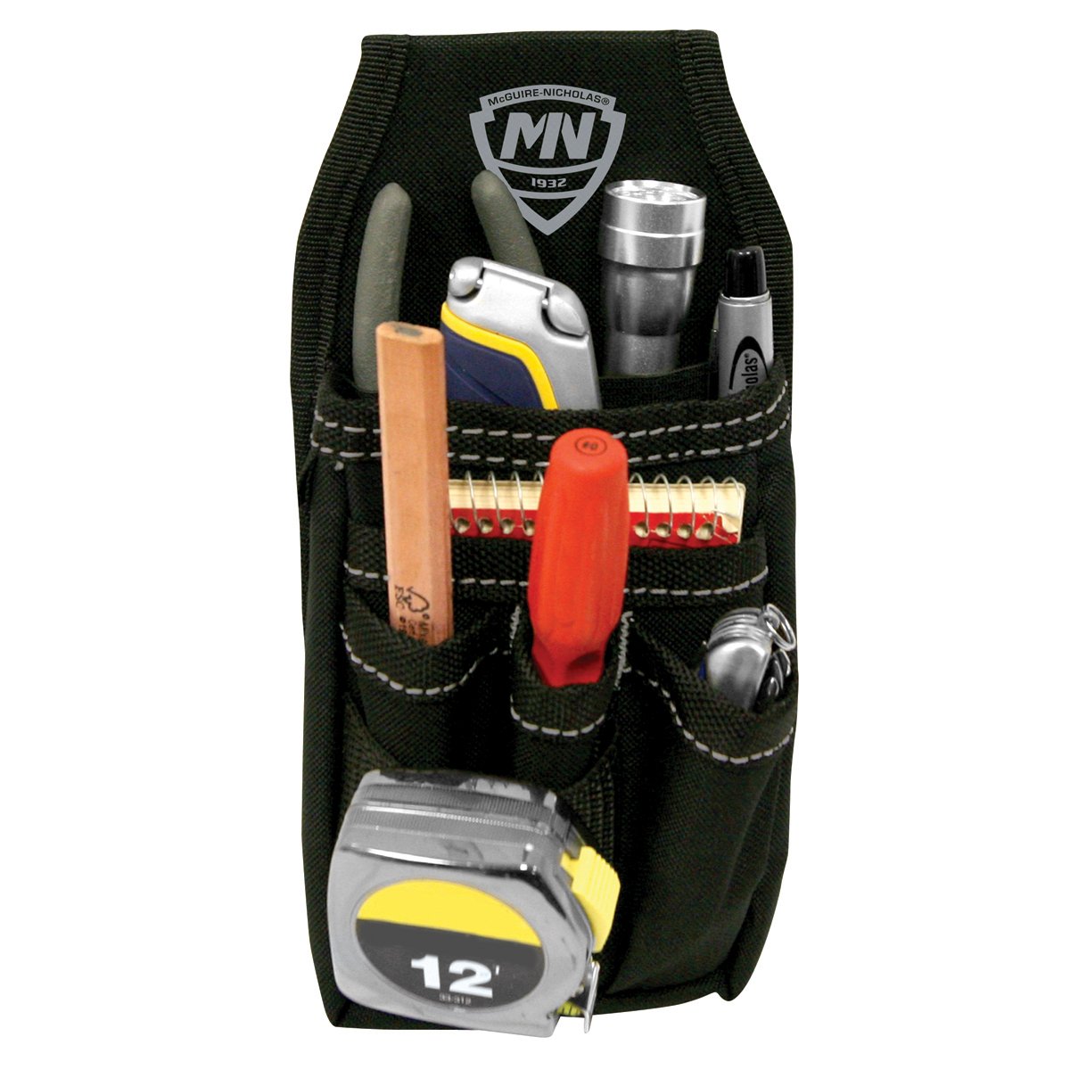 McGuire-Nicholas Mini Nylon Tool Belt Organizer - Compact & Durable Pocket Attachment for Tools - Perfect for Construction, DIY Projects & Home Repairs