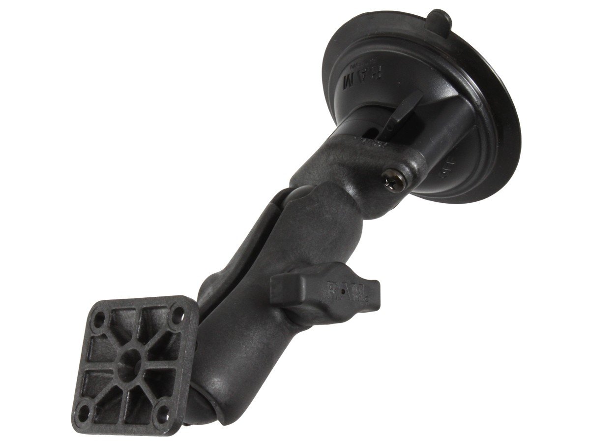 RAM Mounts RAP-B-166-347U 强力吸盘底座 AMPS 车载支架，适用于GPS、手机和平板，坚固耐用，适合汽车、摩托车和船舶使用