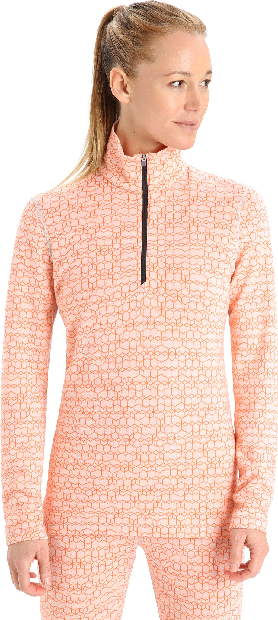 250 Vertex Women's Long Sleeve Half Zip Base Layer Top - Thermal Underwear for Hiking, Skiing & Cold Weather Activities