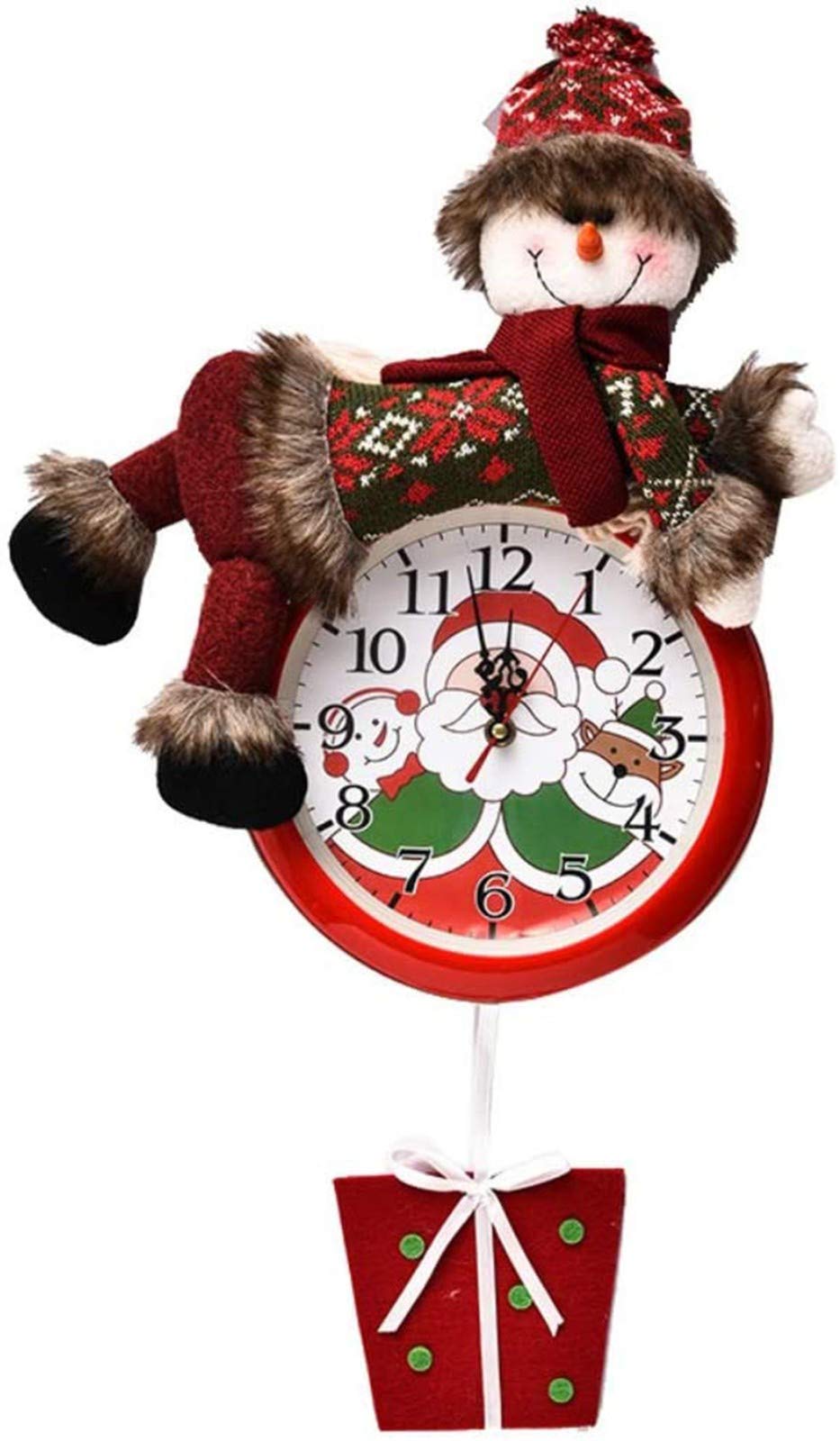 Santa Claus Christmas Wall Clock - Holiday Decor for Kids, Living Room & Home - Perfect for Festive Gifts & Seasonal Home Decoration