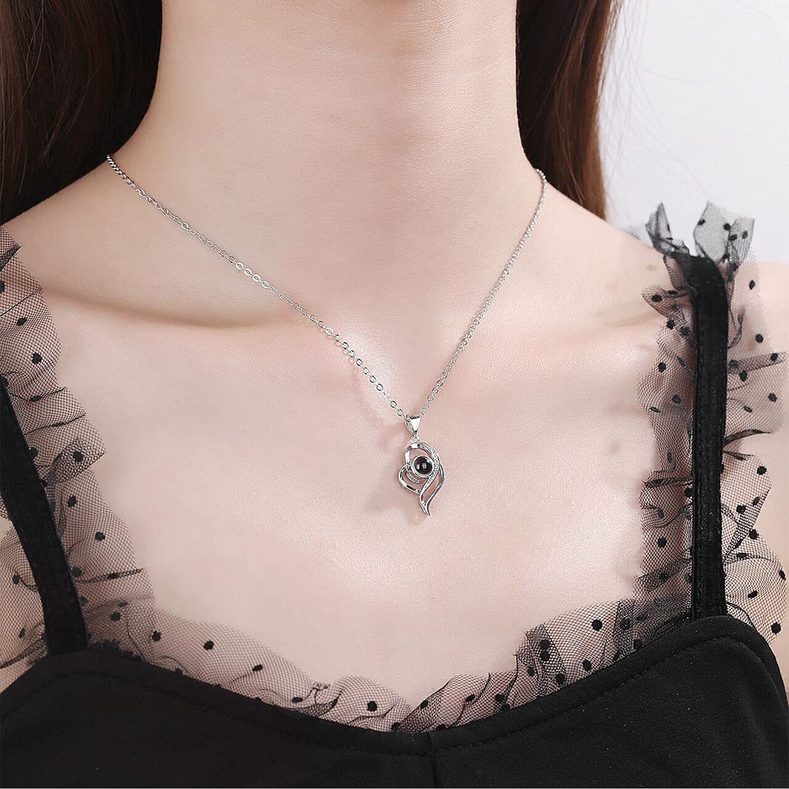 Eternal Preserved Rose Gift Set with 'I Love You' Necklace in 100 Languages - Forever Rose Box for Women, Mom, Wife - Perfect for Mother's Day, Valentine's Day, Anniversary, Birthday & Wedding - Romantic Home Decor & Luxury Keepsake