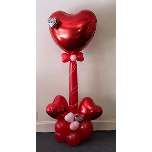 Sweet Heart Balloon Column Stand - Romantic Valentine's Day Decor for Weddings, Anniversaries & Proposals | Perfect for Party Backdrops, Photo Booths & Event Centerpieces