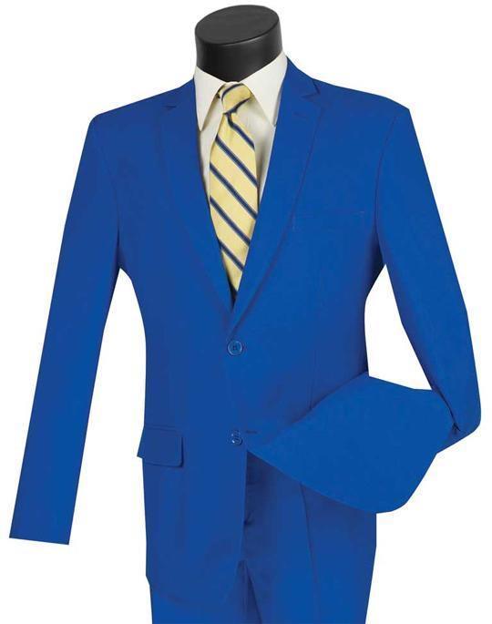 Royal Blue Slim Fit 2-Piece Suit for Men | Formal Business Attire | Perfect for Weddings, Interviews & Office Wear