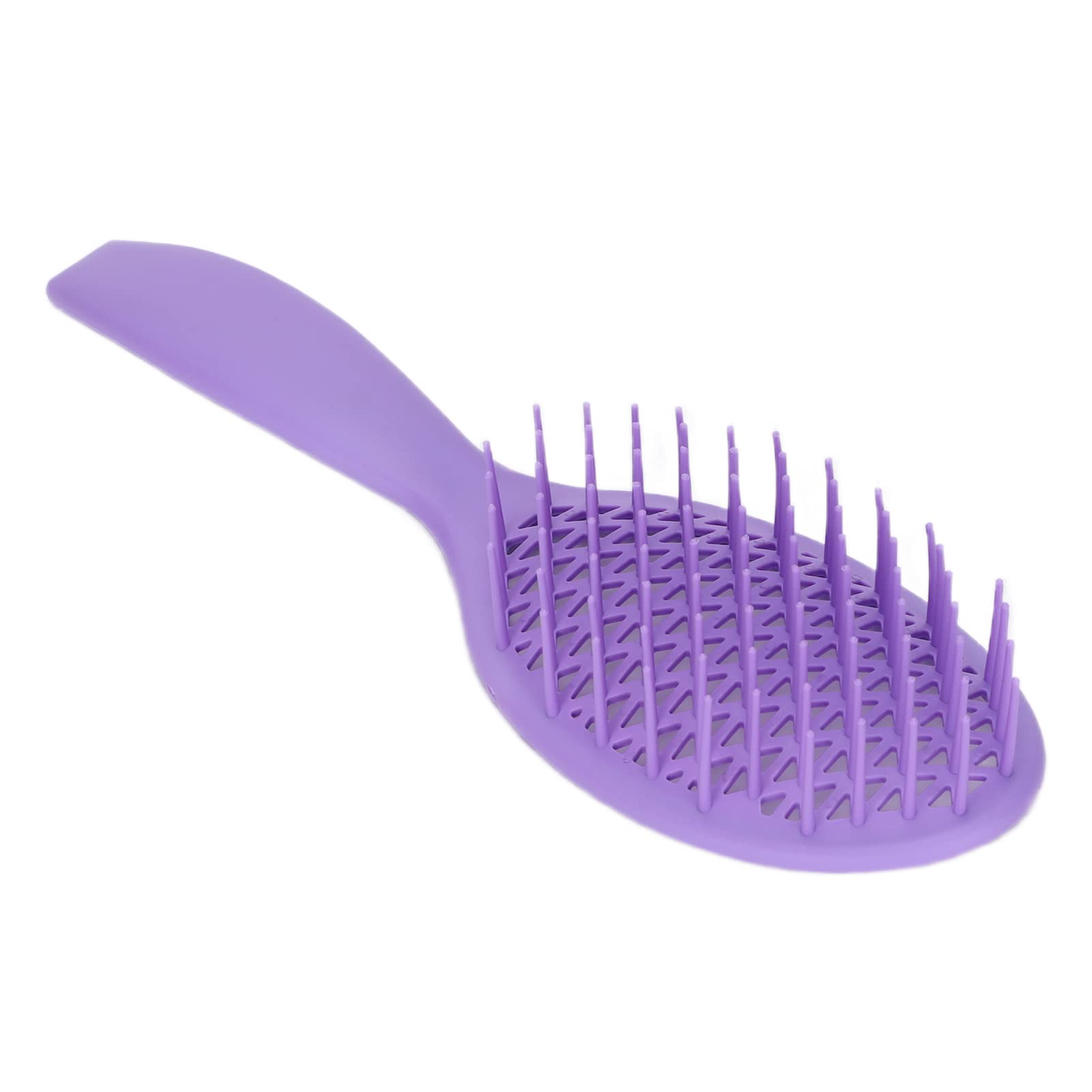 Professional Massage Comb for Wet & Dry Hair - Hollow Design, Soft Curve Teeth, Non-Slip Handle - Perfect for Home & Barbershop Use (Purple Ellipse) | Ideal for Scalp Massage, Styling & Detangling