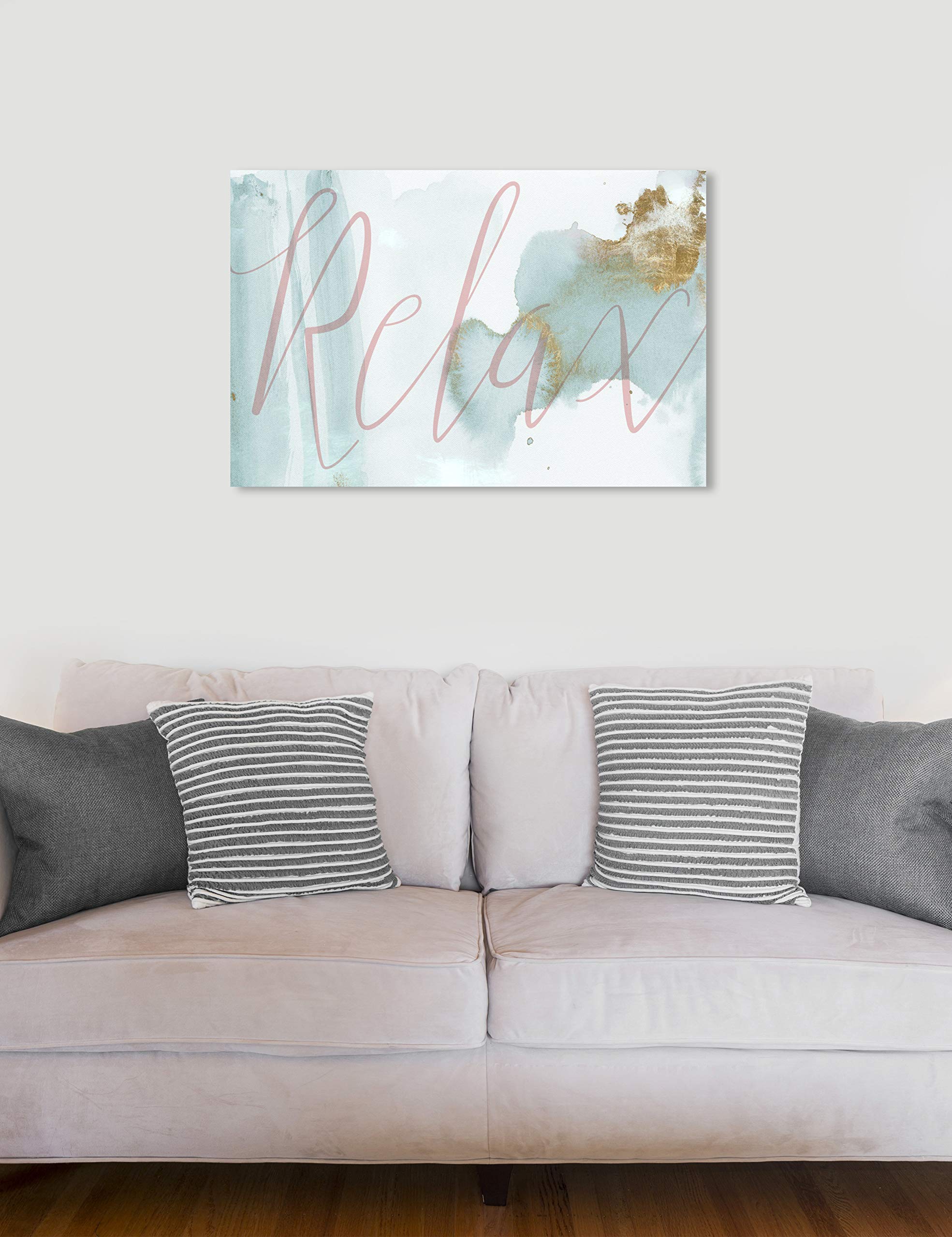Relax Typography Wall Art Canvas Print - 36