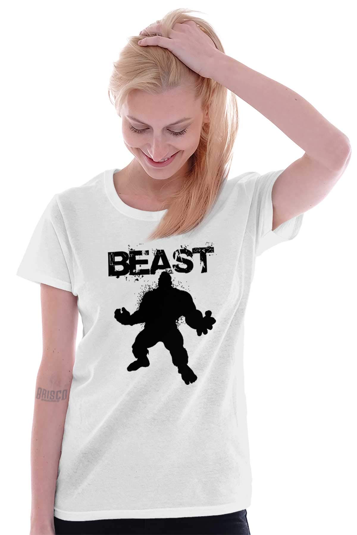 Brisco Brands Beast Gym Fitness Meathead Women's Graphic Tee - Junior Workout Tank Top for Gym, Running & Casual Wear
