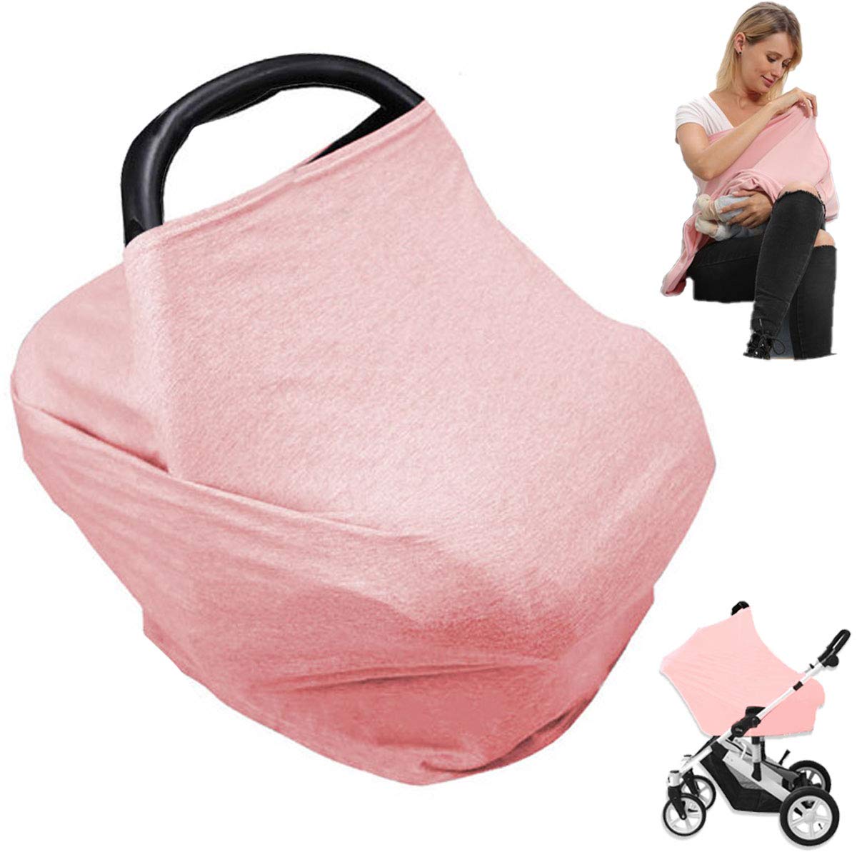 Breathable Nursing Cover for Baby Breastfeeding - Soft Car Seat Canopy for Newborns, Infants, Boys & Girls - Perfect for Privacy & Comfort - Ideal Baby Shower Gift & New Mom Must-Have (Use in Cars, Strollers & Nursing)