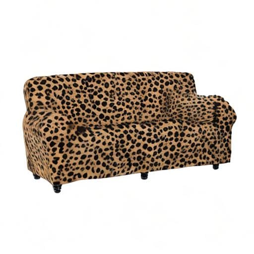 GOSTONG Leopard Print Stretch Sofa Slipcover - Universal Furniture Protector for Couch, Loveseat, Armchair & Big Sofa - Living Room Decor & Pet-Proof Couch Cover