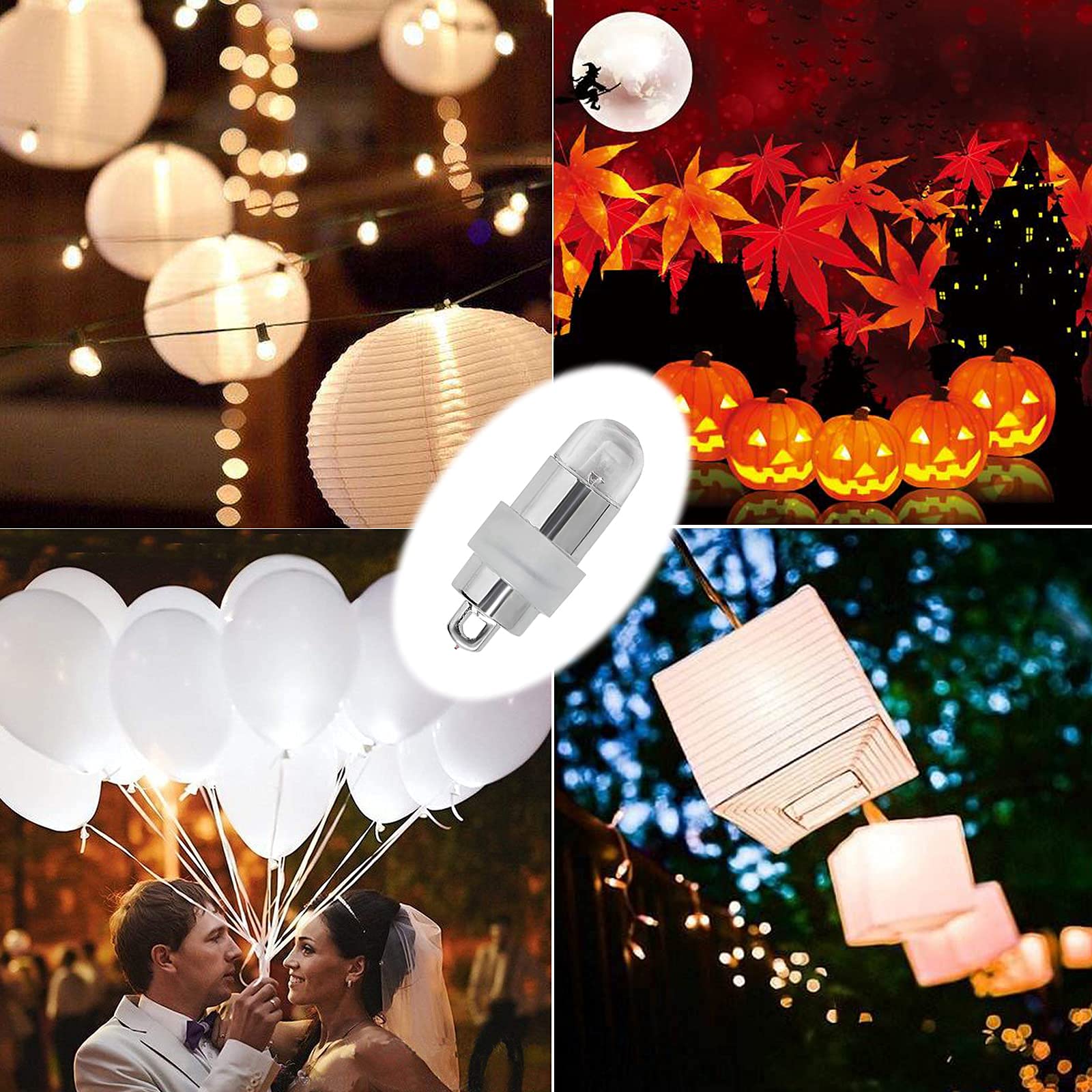 Yizhet 30 Pack Warm White LED Balloon Lights - Waterproof Mini String Lights for Party, Wedding, Halloween, Christmas Decorations - Perfect for Paper Lanterns, Balloons & Festival Decor