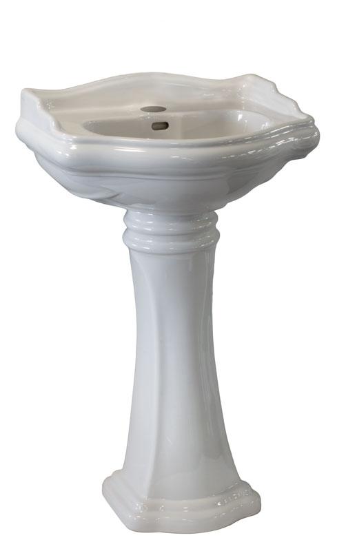 Handfat Camden 55 cm Pedestal Sink - Modern Bathroom Vanity for Small Spaces, Perfect for Apartments and Powder Rooms