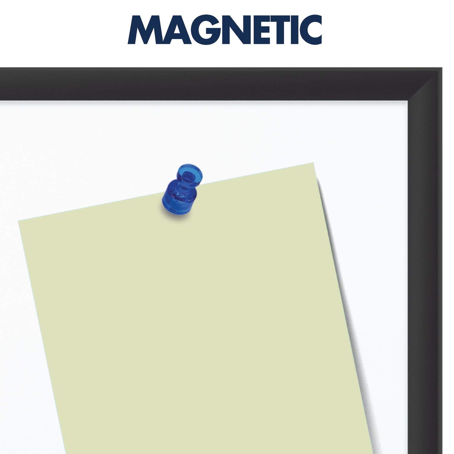 Quartet Magnetic Dry Erase White Board 3' x 2' - Nano-Clean Surface Resists Stains, Black Aluminum Frame (SM533B) - Perfect for Office Meetings, Classroom Teaching & Home Organization