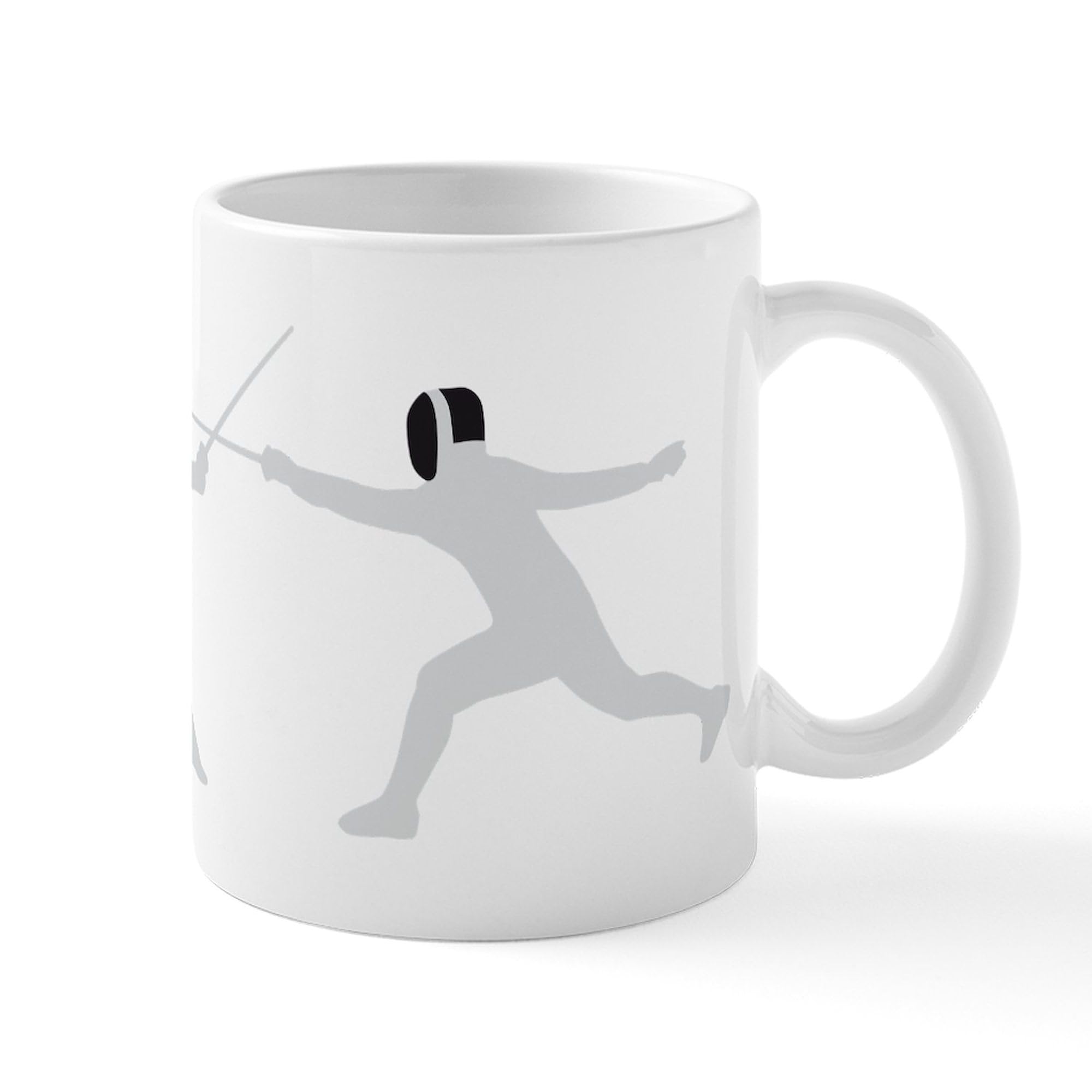 Fencing Themed 11 oz (325 ml) Ceramic Coffee Mug - Perfect for Fencers, Coaches & Fans - Great for Training, Competitions & Gifts