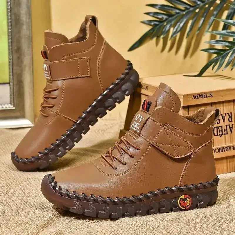 Chucky Heel Ankle Snow Boots for Women - Waterproof Winter Boots with Non-Slip Sole - Perfect for Snowy Weather, Outdoor Activities & Casual Wear