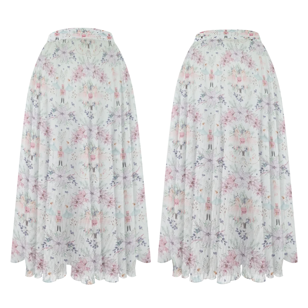 Elegant 22-Inch Long Mesh Skirt for Women - Breathable A-Line Layering Skirt for Summer, Parties, and Casual Outfits