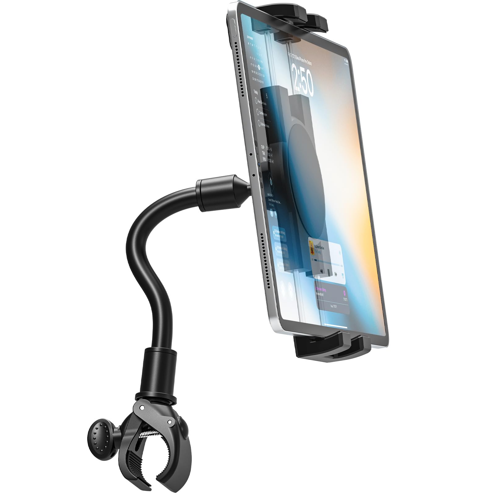 Adjustable Exercise Bike Tablet Holder Mount for 4.7-13