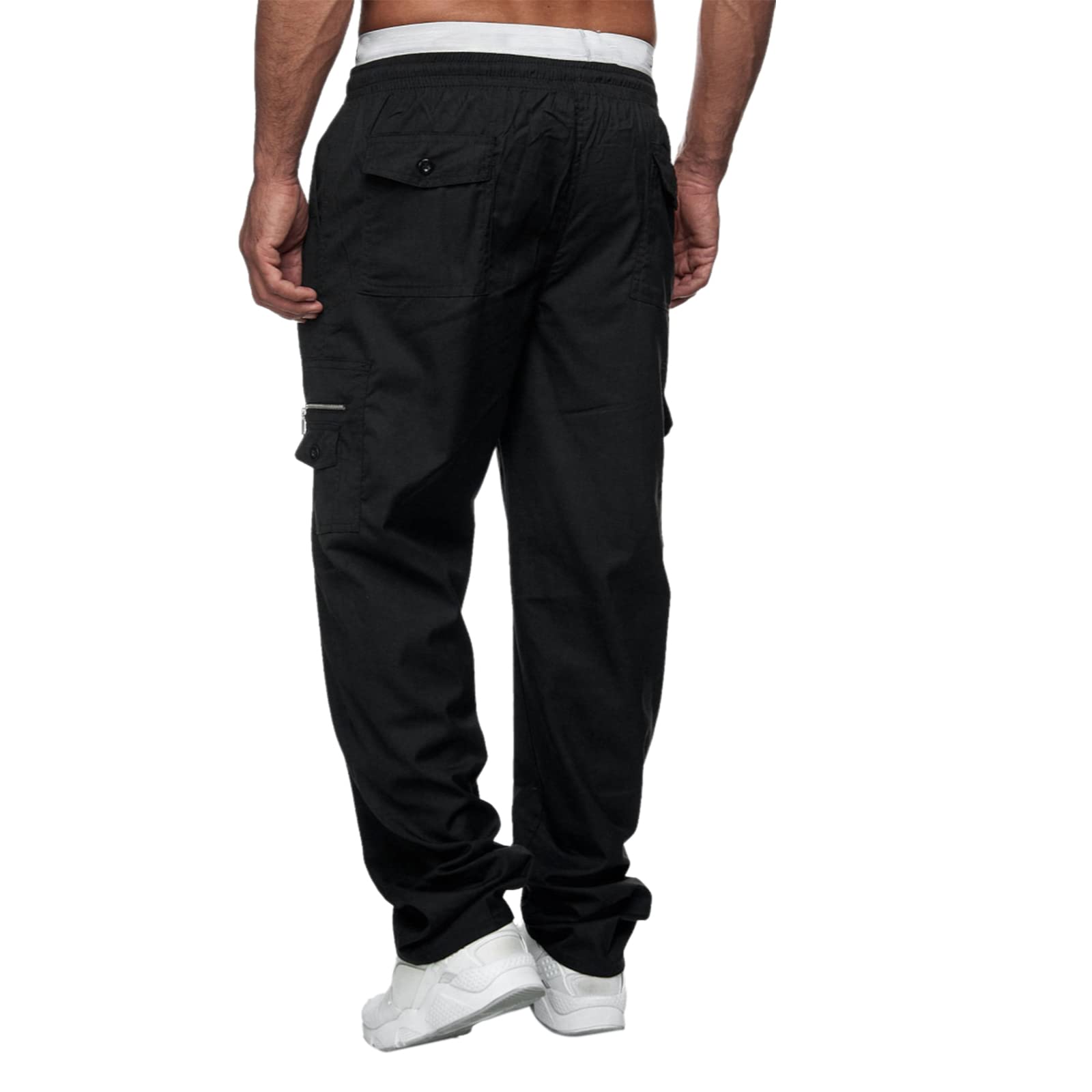 **Men's Cargo Joggers - Loose Fit Sweatpants with Multi-Pockets | Comfortable Sports Pants for Running, Gym & Casual Wear**