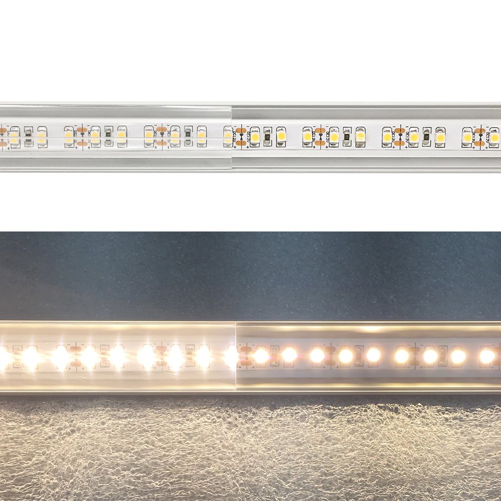 10 Pack LED Aluminum Channel with Clear Cover - 3.3Ft/1M V-Shape Corner Mounted (0.63