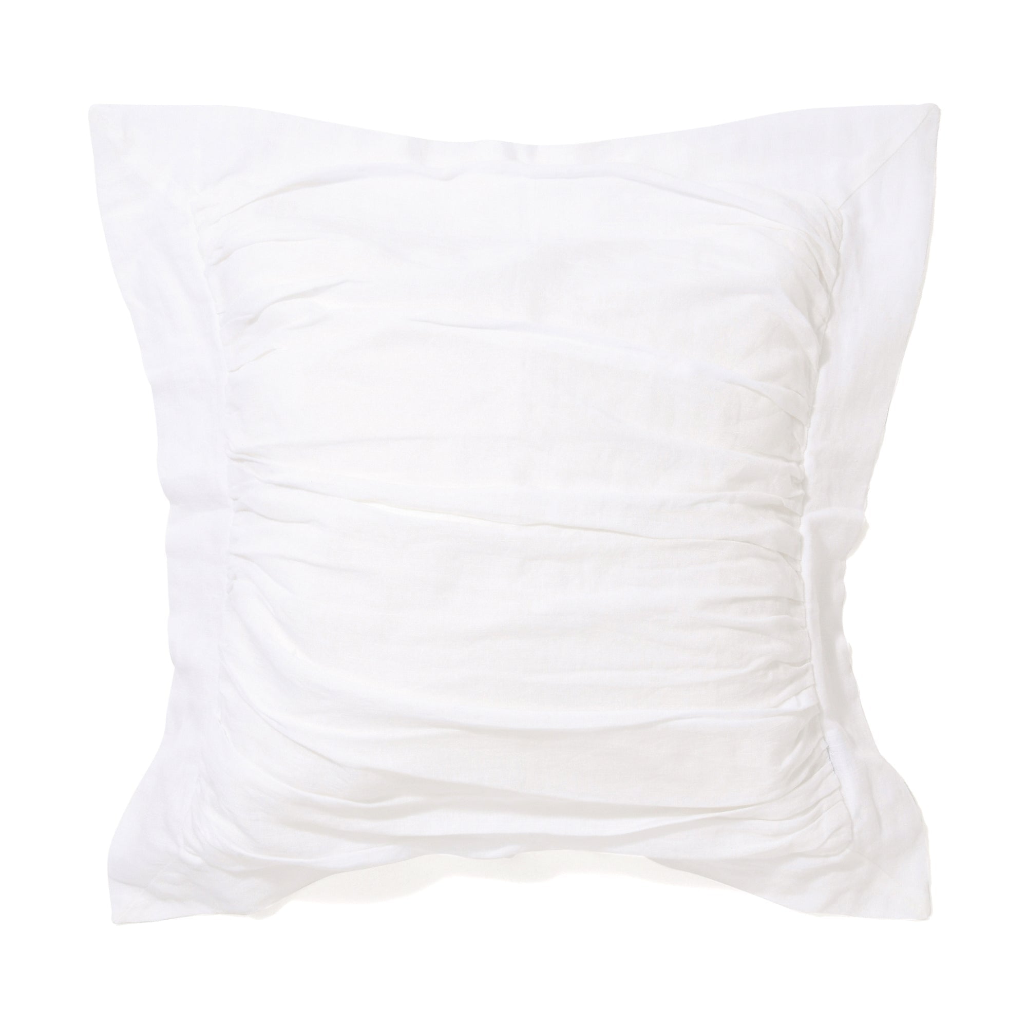 Premium 18x18 Inch White Flange Cushion Cover - Soft Washable Decorative Pillow Case for Sofa, Bed, Chair & Home Decor