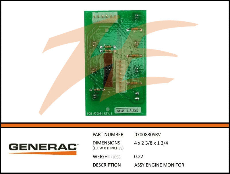 0700830SRV Assembly Engine Monitor - High Performance Engine Monitoring System for Automotive & Marine Use | Ideal for Vehicle Diagnostics & Boat Engine Maintenance