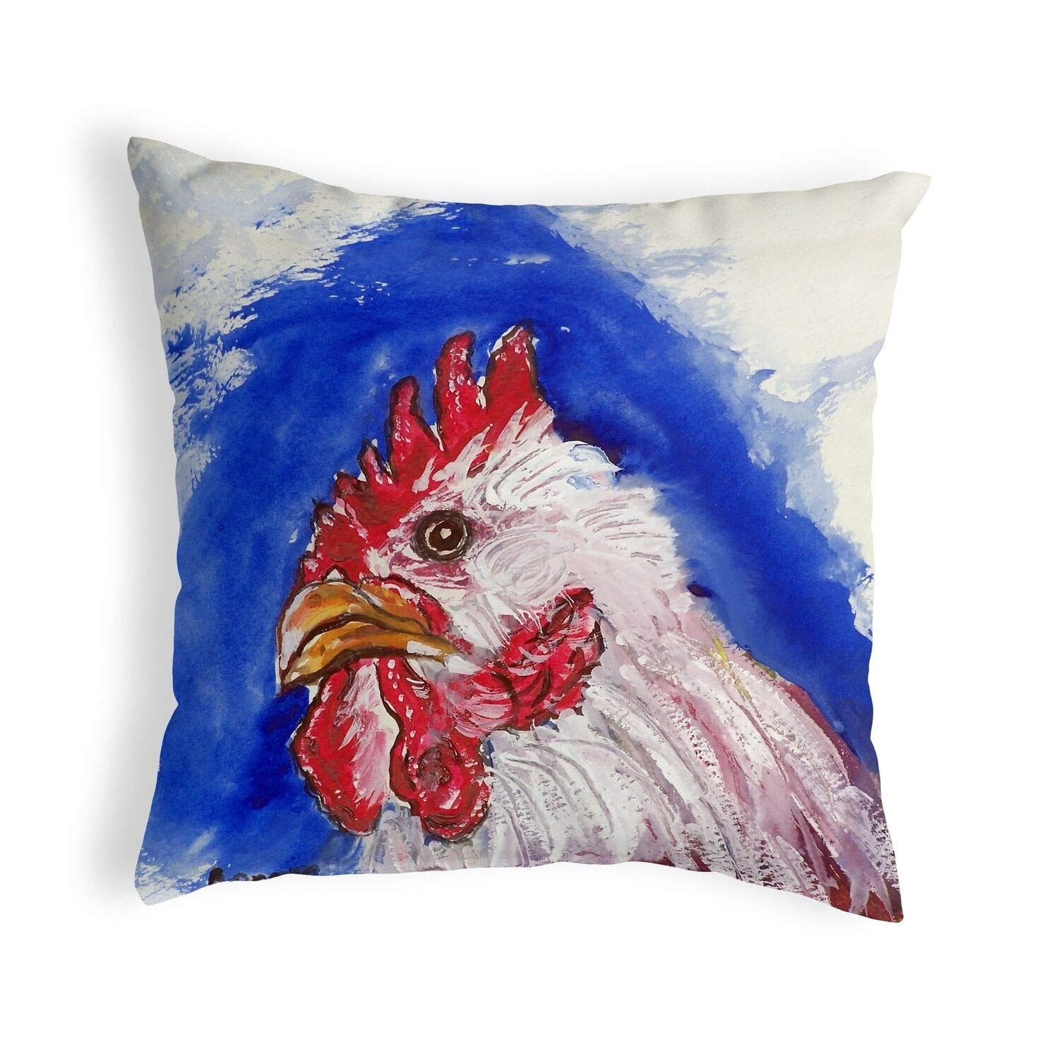 Betsy Drake KS288 Decorative Throw Pillow 12x12 Inches - Soft Square Cushion for Sofa, Bed, Living Room - Multi Color Home Decor Accent