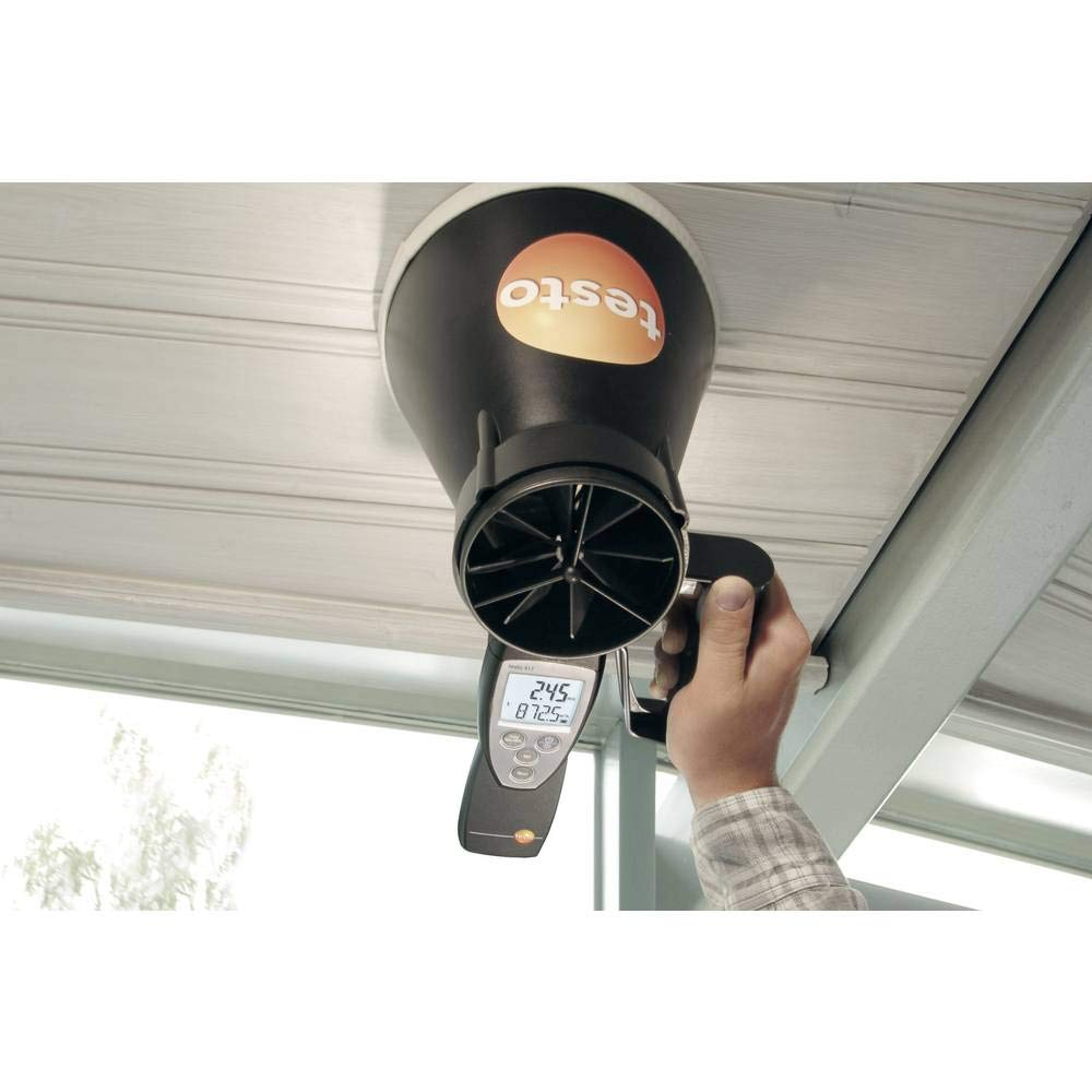 Testo 0563 4170 Flow Funnel Kit for Low Flow Measurements (<50 CFM) - 8 Round & 13 Square Funnels | HVAC Airflow Testing, Duct Leakage Detection, and Ventilation System Balancing