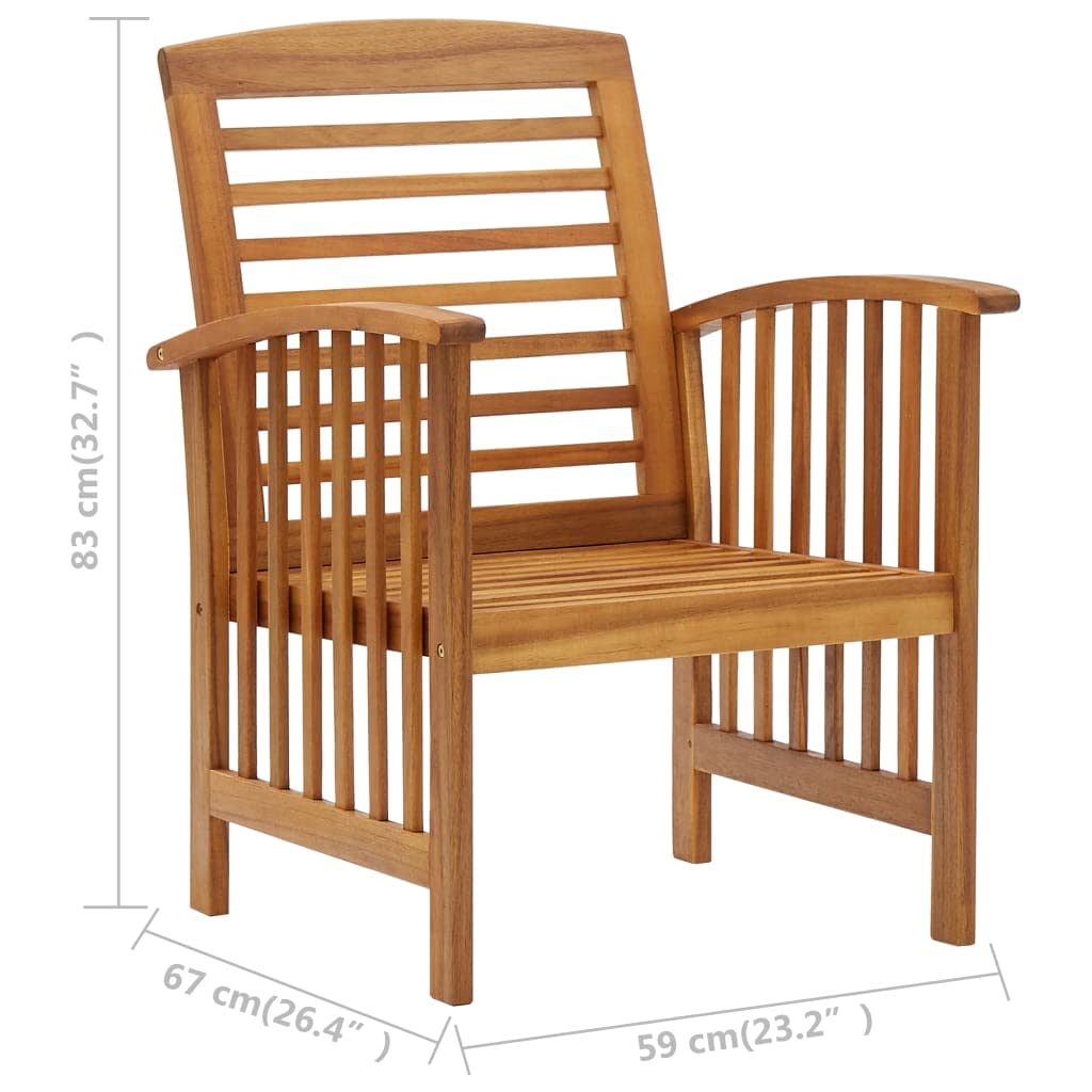 5-Piece Outdoor Patio Lounge Set - Acacia Wood Patio Furniture for Garden, Lawn, Backyard & Poolside - Durable Conversation Set for Relaxing Outdoors