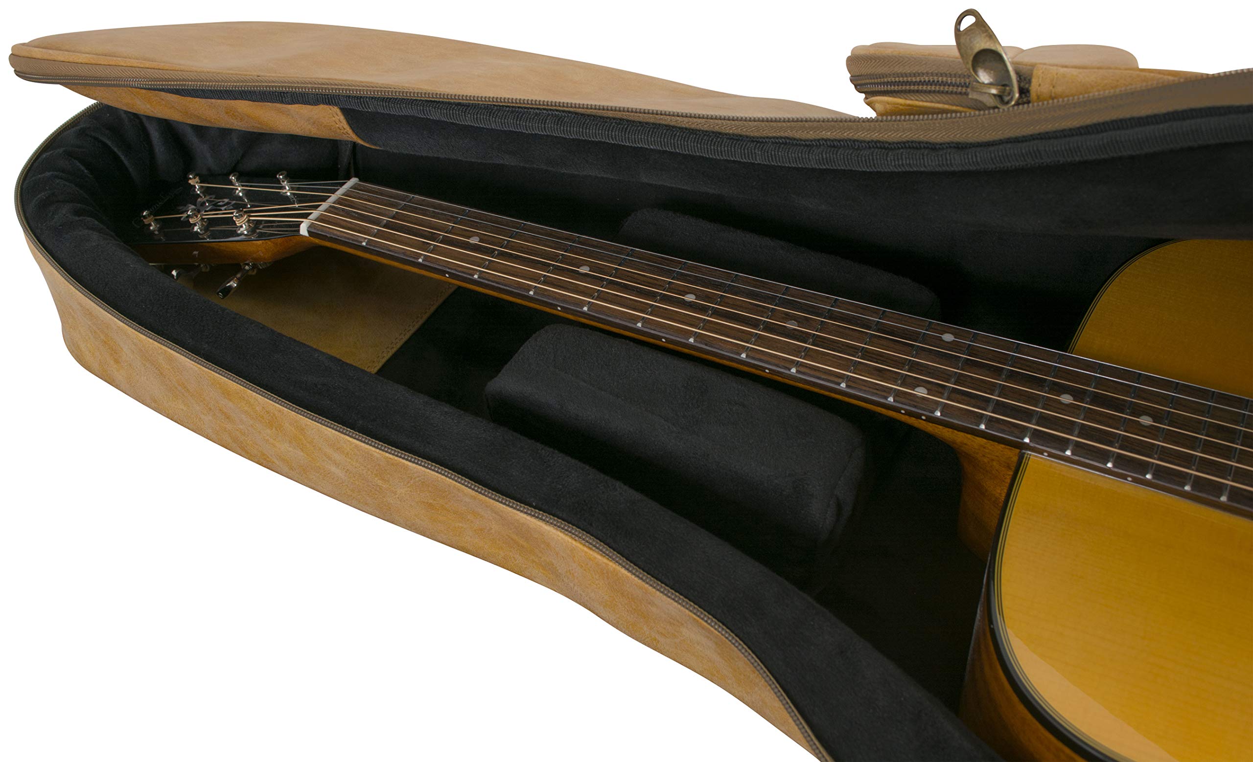 ProTour BV-2510 Deluxe Dreadnought/000 Acoustic Guitar Gig Bag - Padded Protective Case for Travel, Storage & Performance | Fits Full-Size & Jumbo Guitars