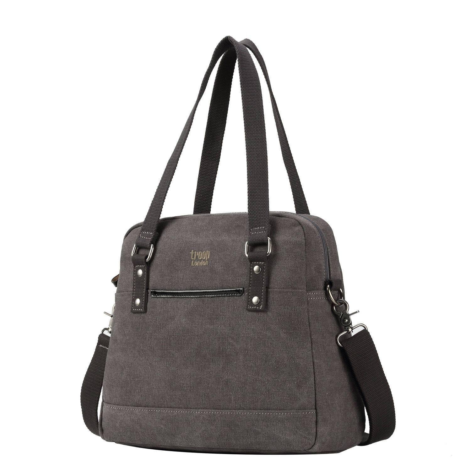 TRP0506 Troop London Classic Canvas Shoulder Bag for Men & Women - Durable Casual Messenger Bag for Travel, Work & Everyday Use