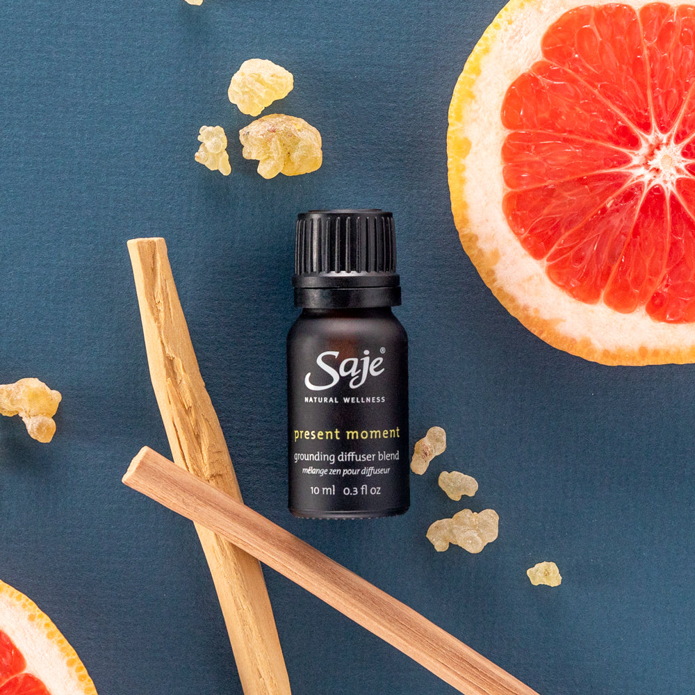 Present Moment Grounding Diffuser Blend - Aromatherapy Essential Oil for Stress Relief & Relaxation - Perfect for Yoga, Meditation & Home Spa