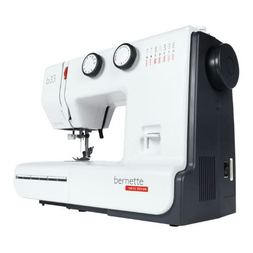 Bernette 33 Swiss Design Sewing Machine with 15 Built-in Stitches - Includes Sewing Clips & Premium Thread Set (3-Piece Bundle) - Perfect for Beginners, Quilting & Home DIY Projects